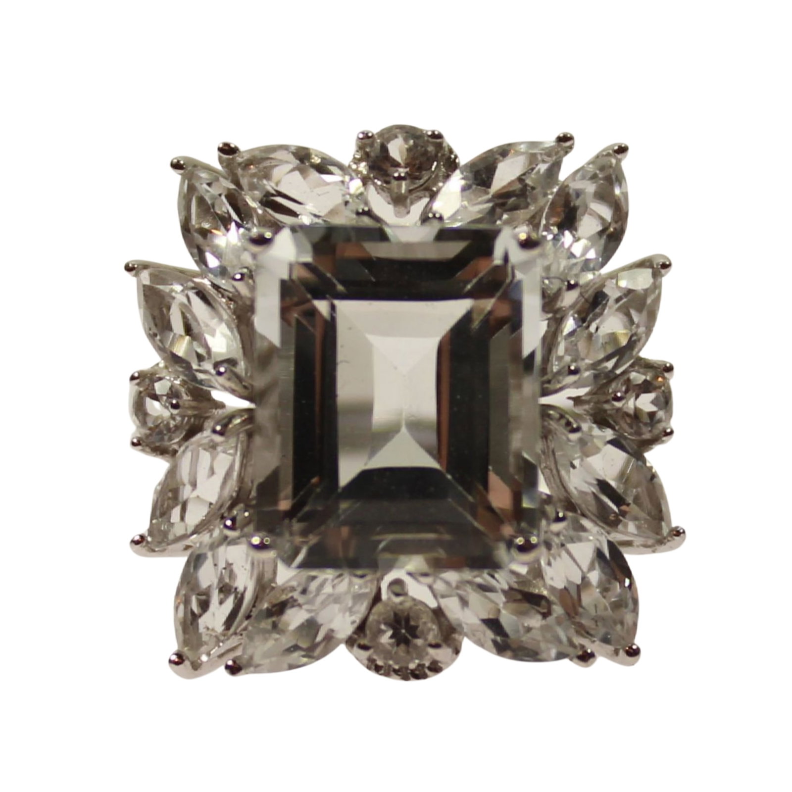 Exuberant White Zircon Ring in 9ct White Gold (1 of 5)