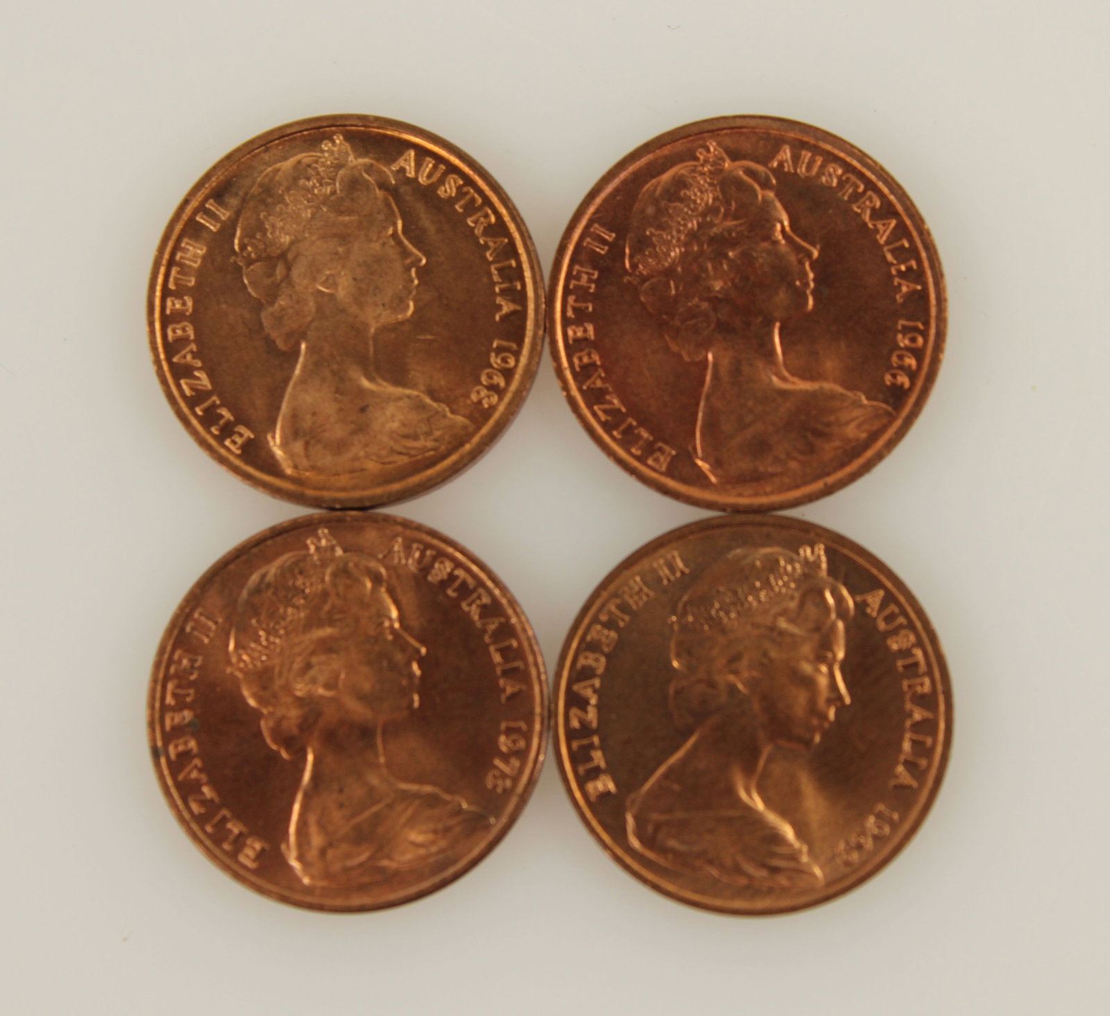 Australia 1966 (C),1968,1969 & 1973 Cents, Lustrous Uncirculated (4 coins) - 2