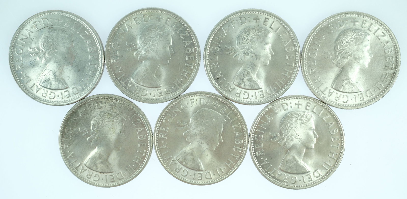Australia 1957, 58, 59, 60, 61, 62 & 63 Florins, Choice Uncirculated (7 coins) - 2