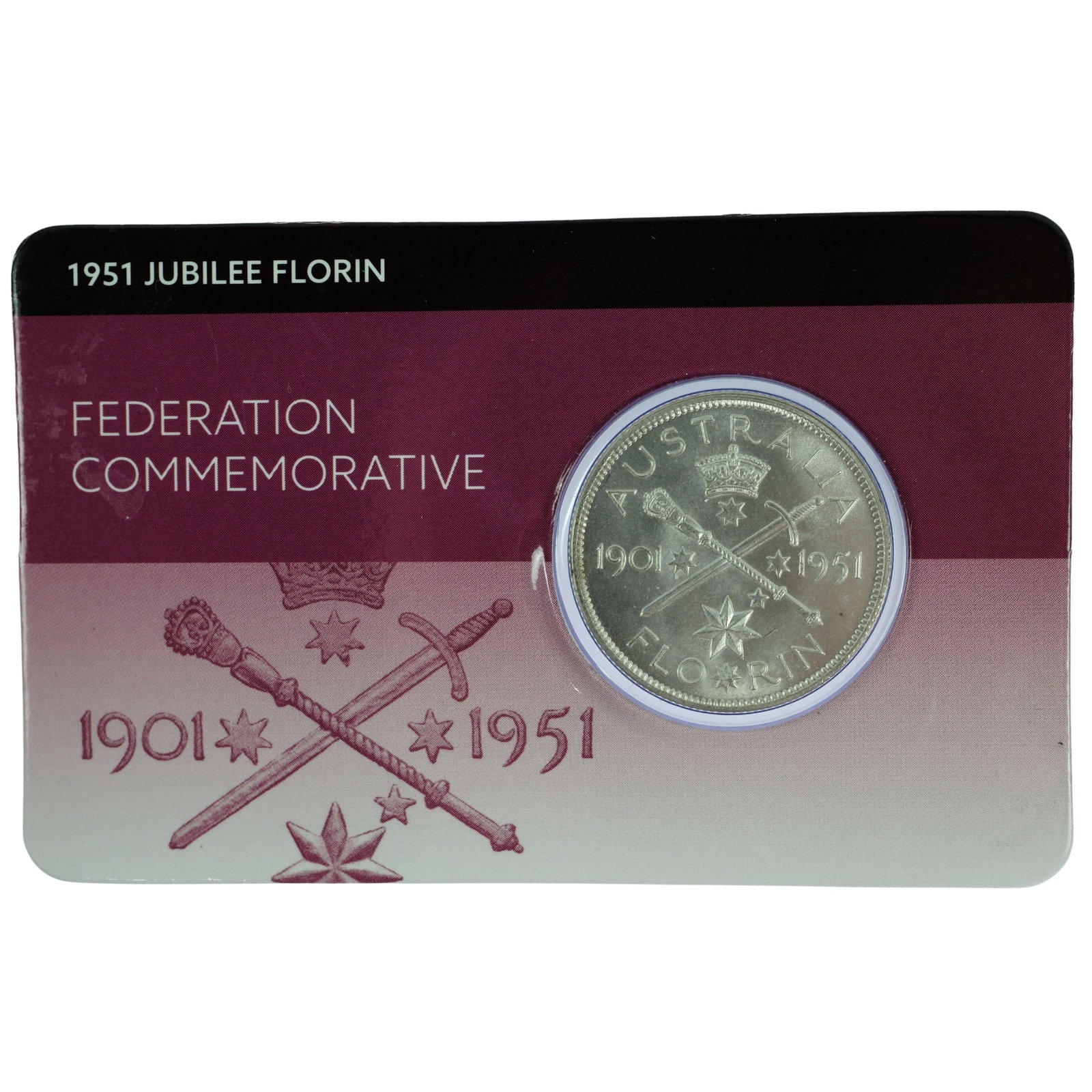 Australia 1951 'Jubilee' Florin, Choice Uncirculated (1 of 2)