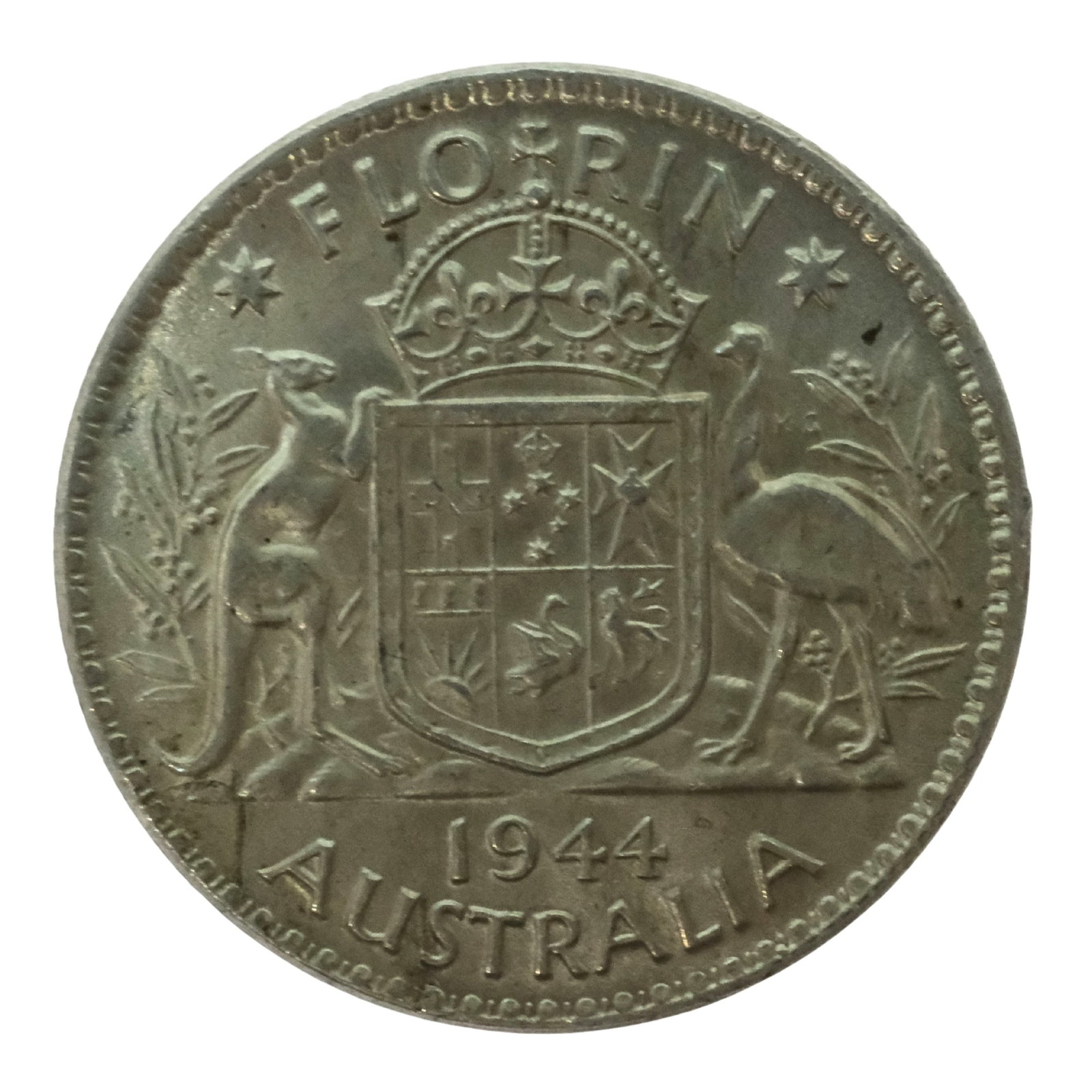 Australia 1944 (M) Florin, Uncirculated (1 of 2)