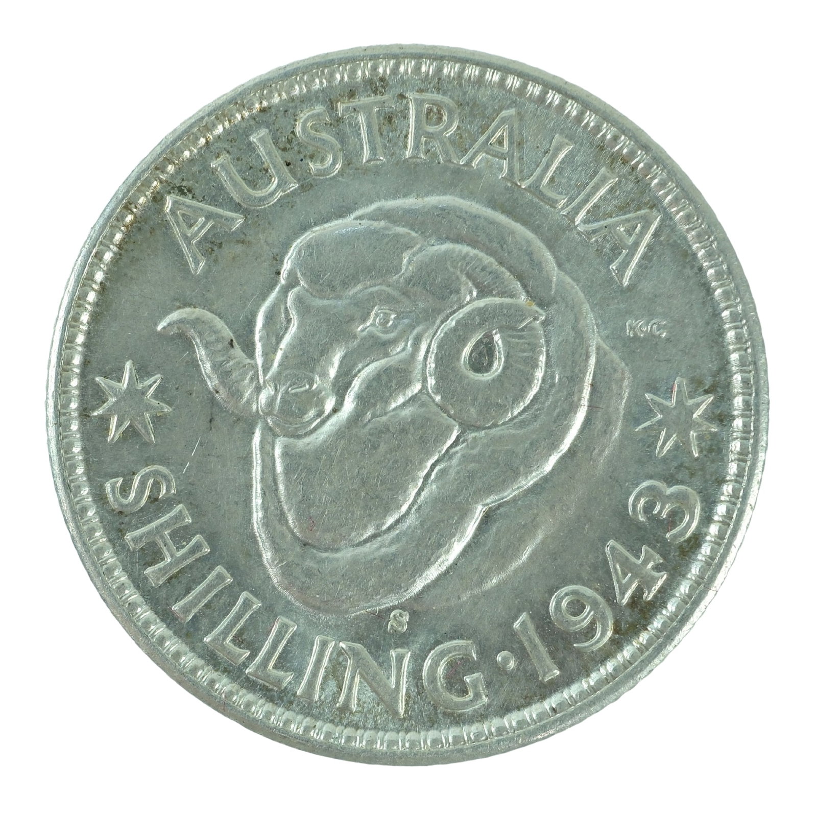 Australia 1943 S Shilling, Choice Uncirculated (1 of 2)