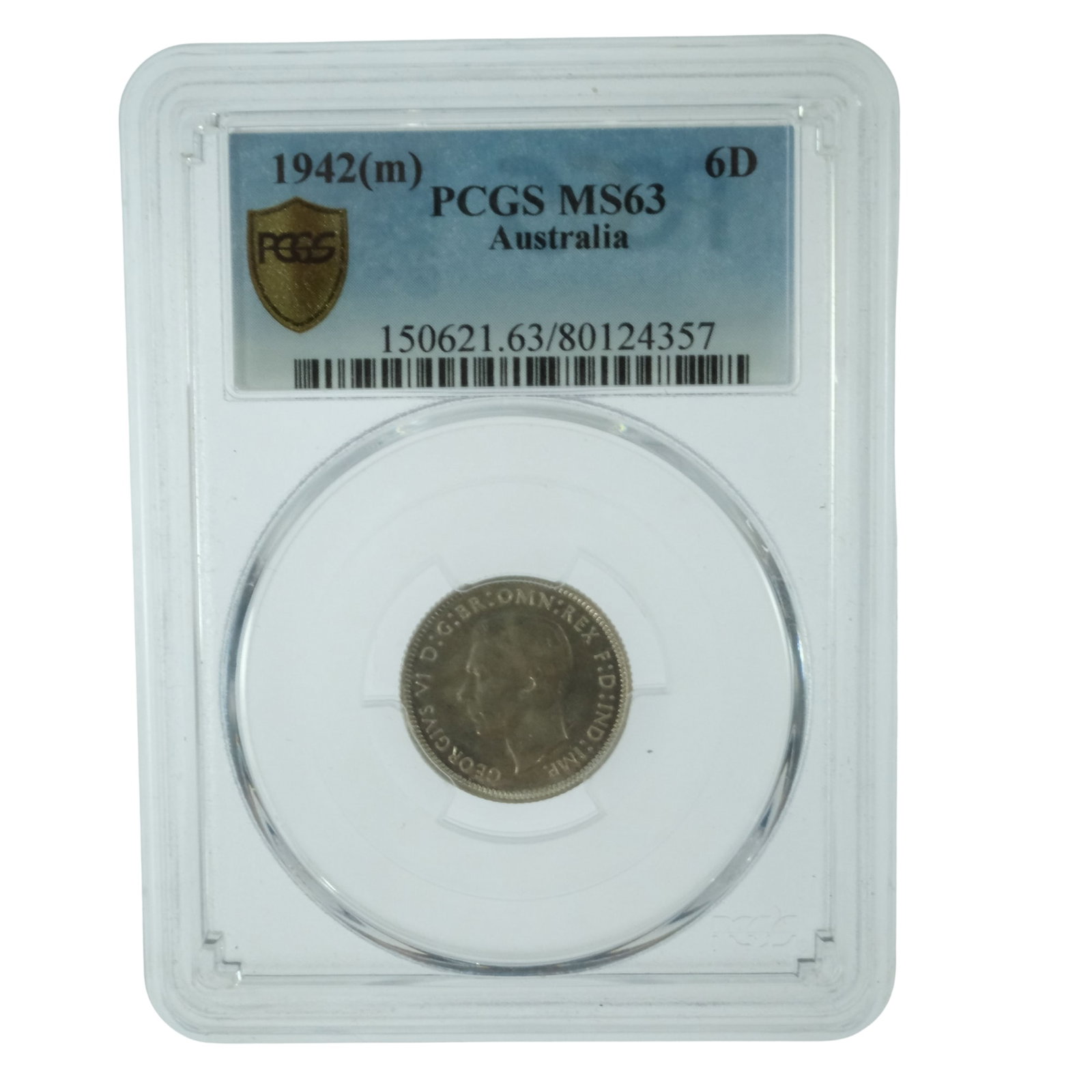 Australia 1942 (M) Sixpence, PCGS MS63 (Pop 23 / Higher 53) (1 of 1)