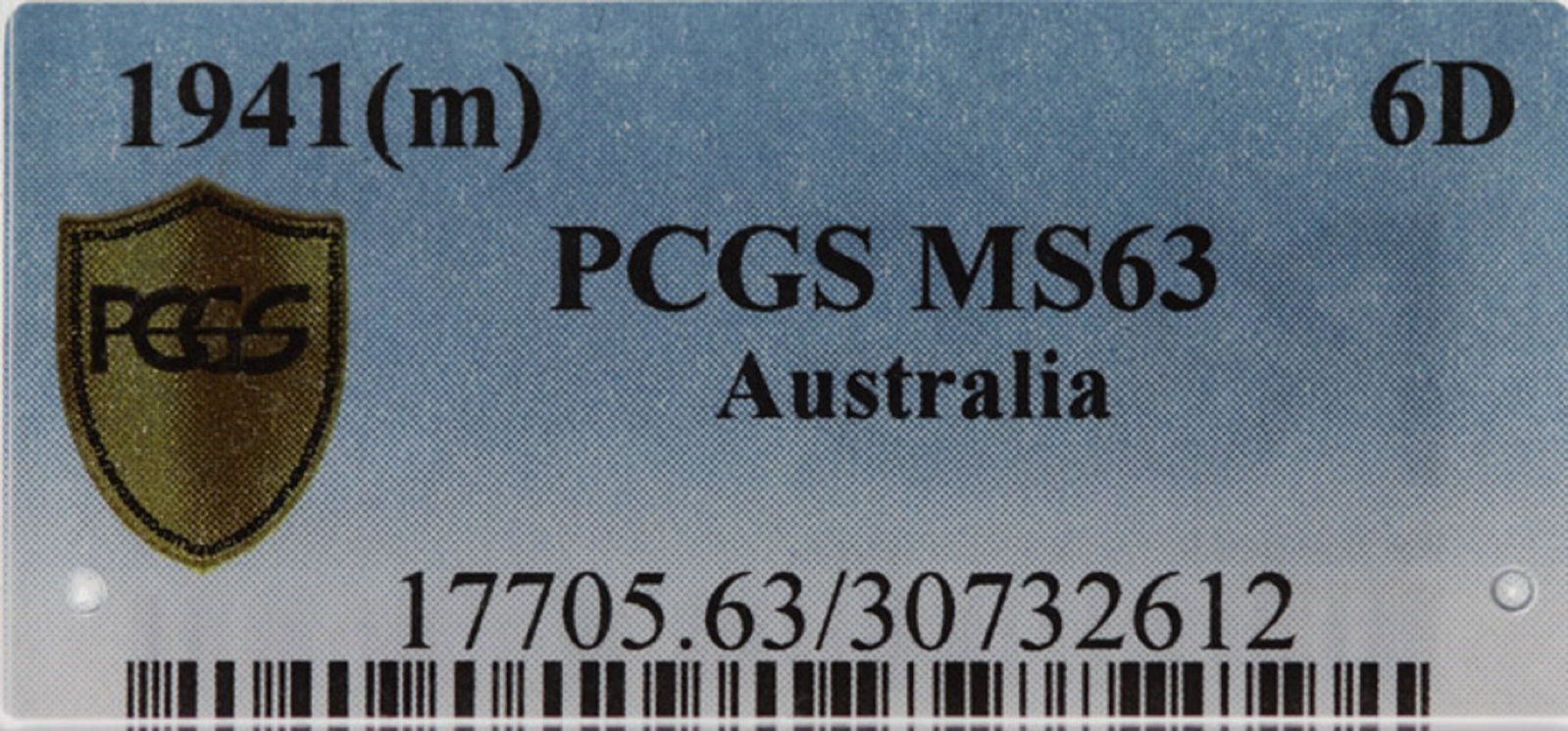 Australia 1941 Sixpence, PCGS MS63 (Pop 11 / Higher 27) - 3