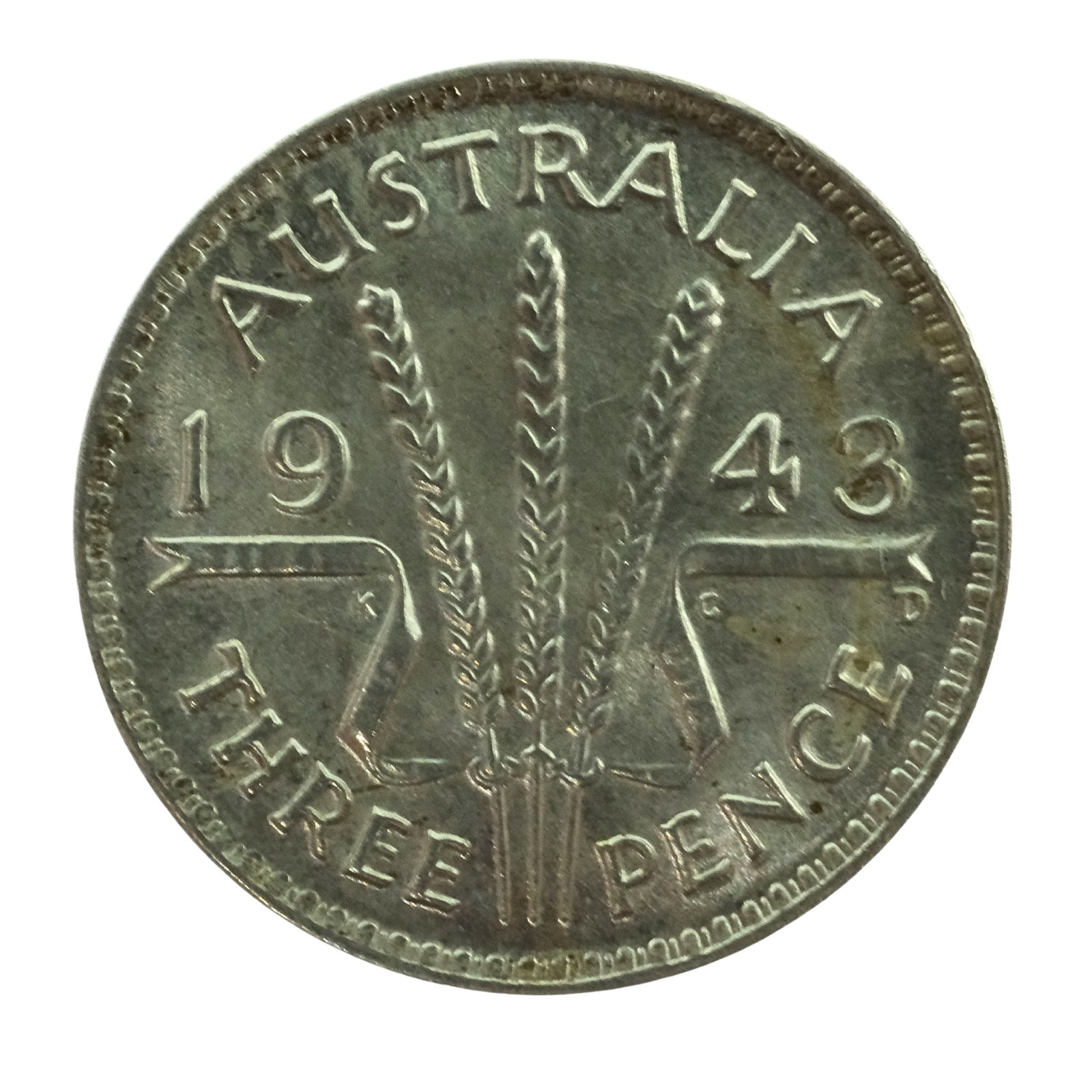 Australia 1943 D Threepence, Choice Uncirculated (1 of 2)