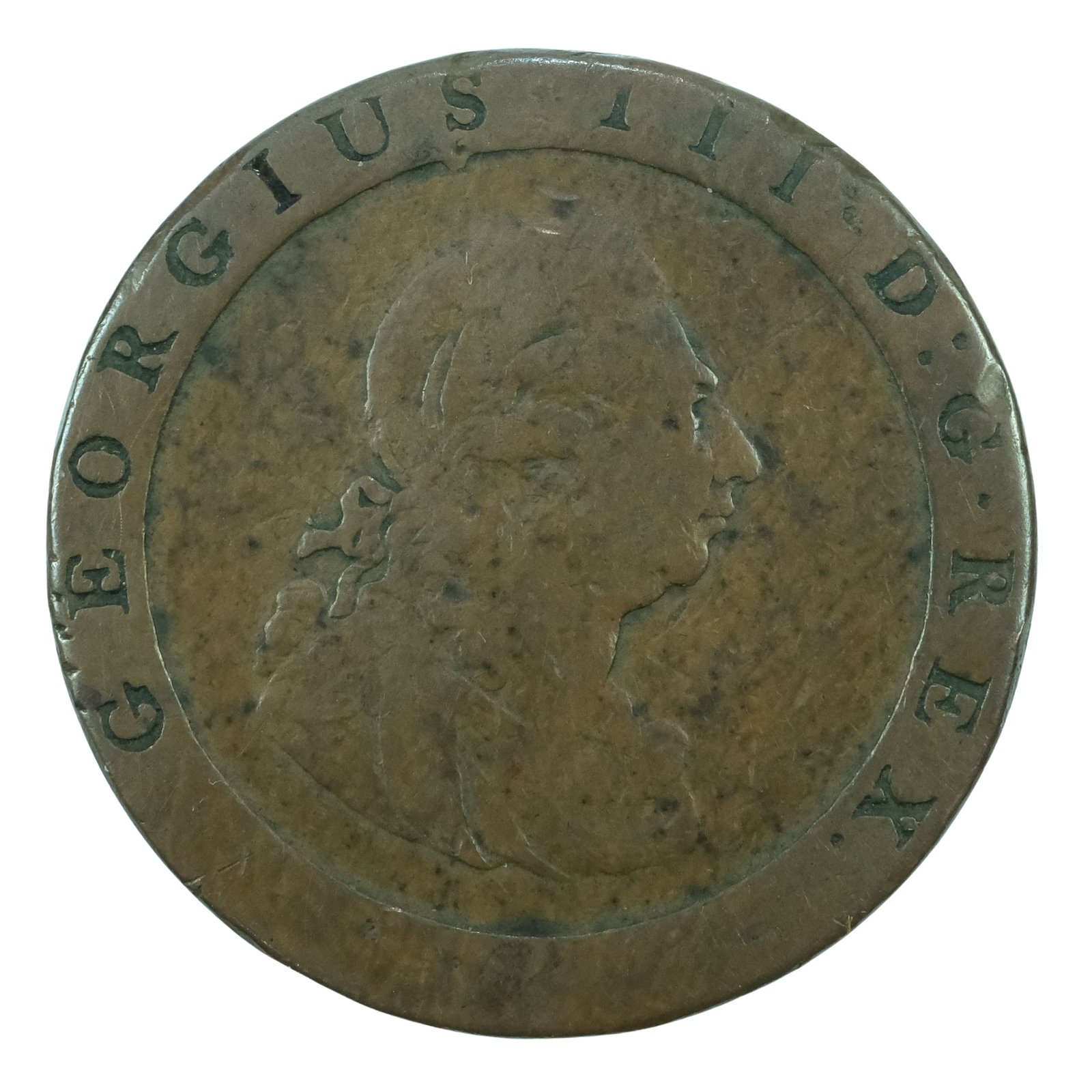 Australia c.1827 Convict Love Token - James Robinson (Age 18) on stipple engraved 1797 1d - 2