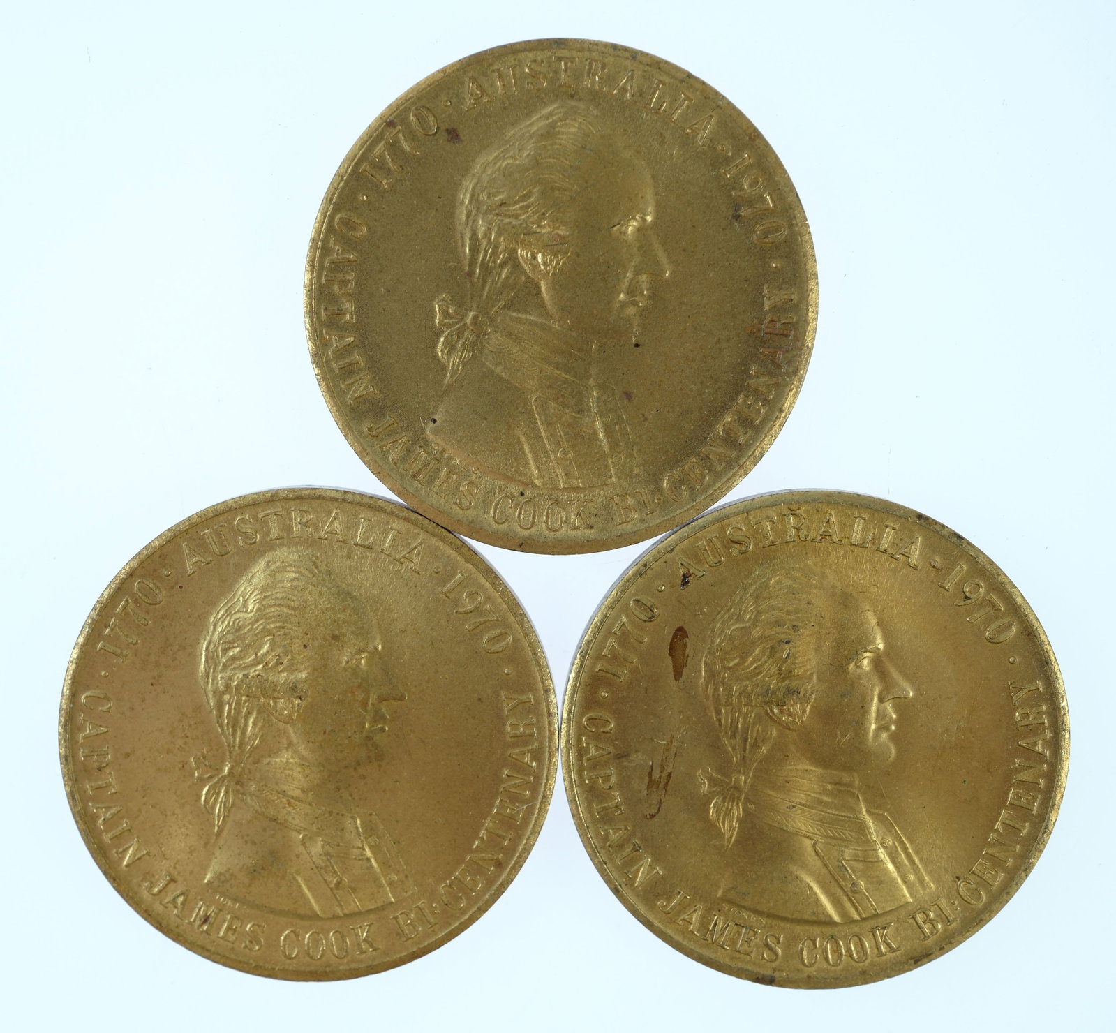 Australia 1970 State Bank of Victoria 'Captain Cook' Bicentenary Medals, Uncirculated (3) - 2