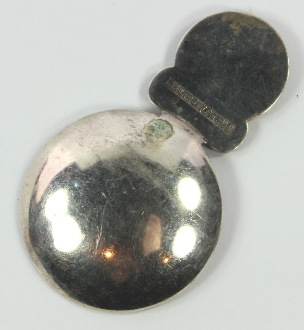 Vintage Australian Tea Caddy Spoon with enamelled badge of the Sydney Harbour Bridge attached - 2