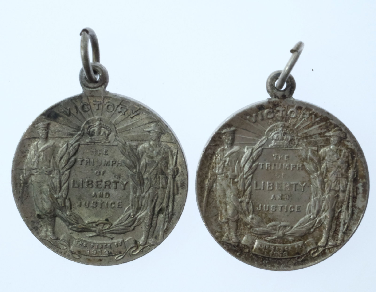 Australia 1919 'Peace' Medal varieties marked 'Stokes & S(tokes) & S(on) Uncirculated (2) - 2