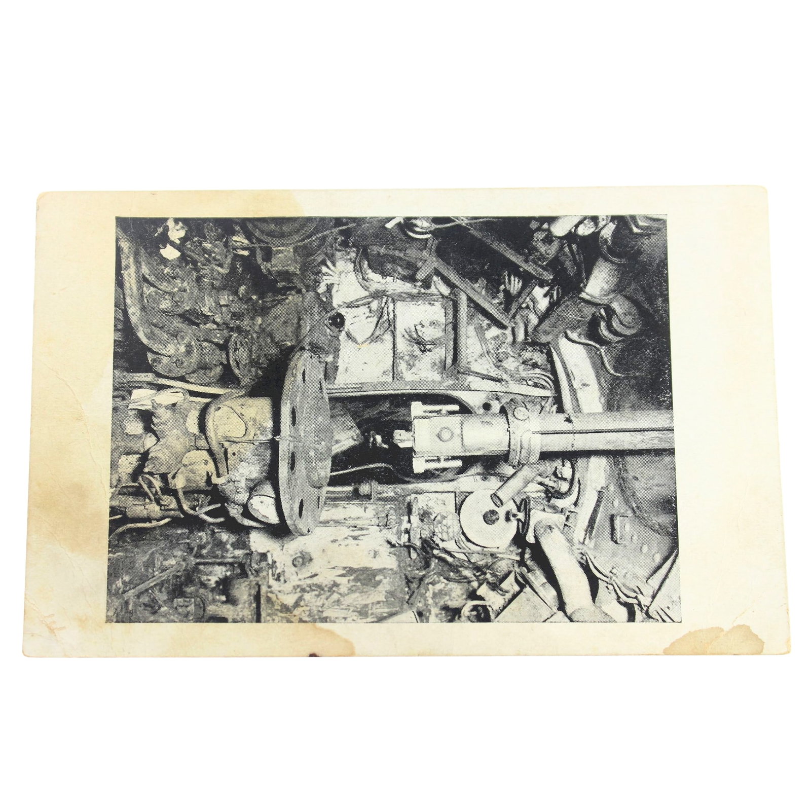 WWII - Australian Souvenir Postcard dated 30th July 1942 of a destroyed Japanese Midget Submarine: Shows the the Periscope Controls of the Japanese Midget Submarine sunk in Sydney Harbour on May 31st, 1942. These were sold as a fundraising exercise to Sydneysiders who visited the Submarine Wreck