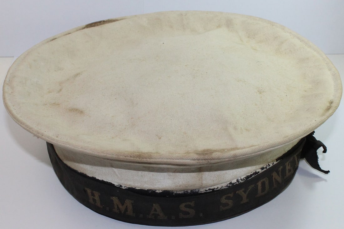 WWI - Australia 'H.M.A.S. Sydney' Sailor's Cap with accompanying Hat Tin labelled 'A Murray' - 2