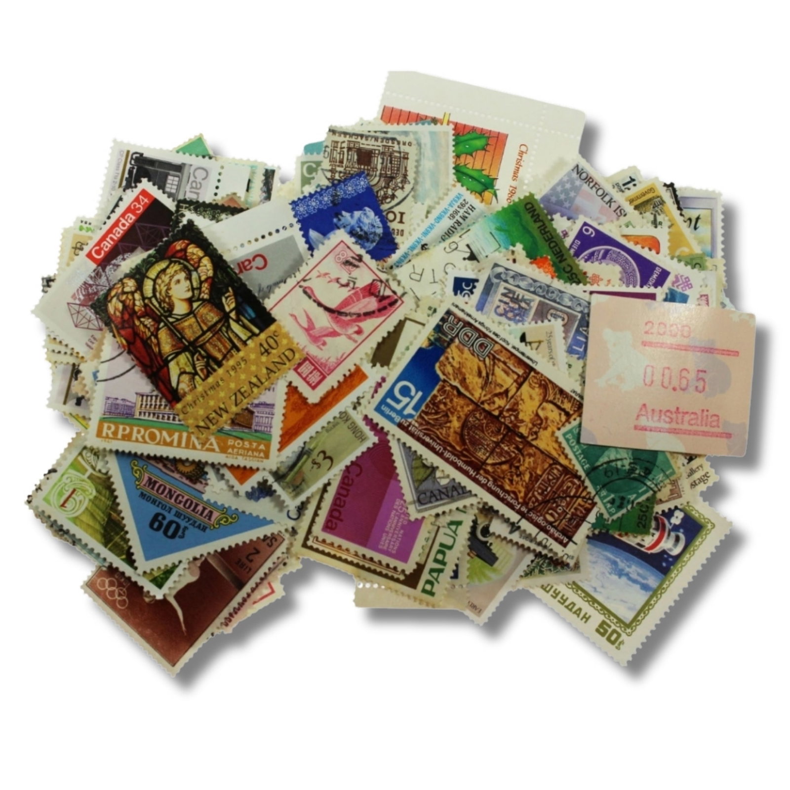 World Stamps post 1950, Bulk Lot, Mint & used (250+): 250+ stamps both Mint and Used condition Medium Coins, Monies & Stamps