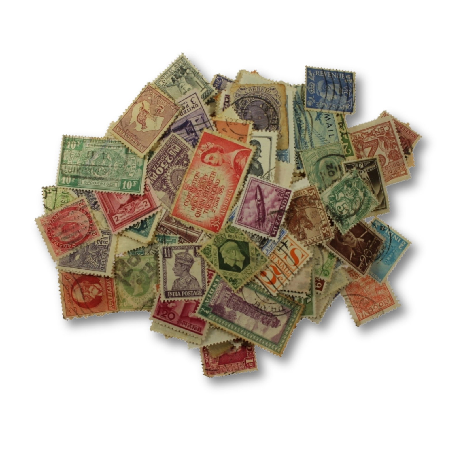 World Stamps Circa. Pre -1950, Bulk Lot, Mint & used (250+): 250+ stamps both Mint and Used condition Medium Coins, Monies & Stamps