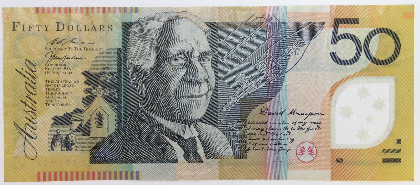 Australia 'Macfarlane - Evans' JC97 - Last Prefix $50 (1997), Fine details - 2