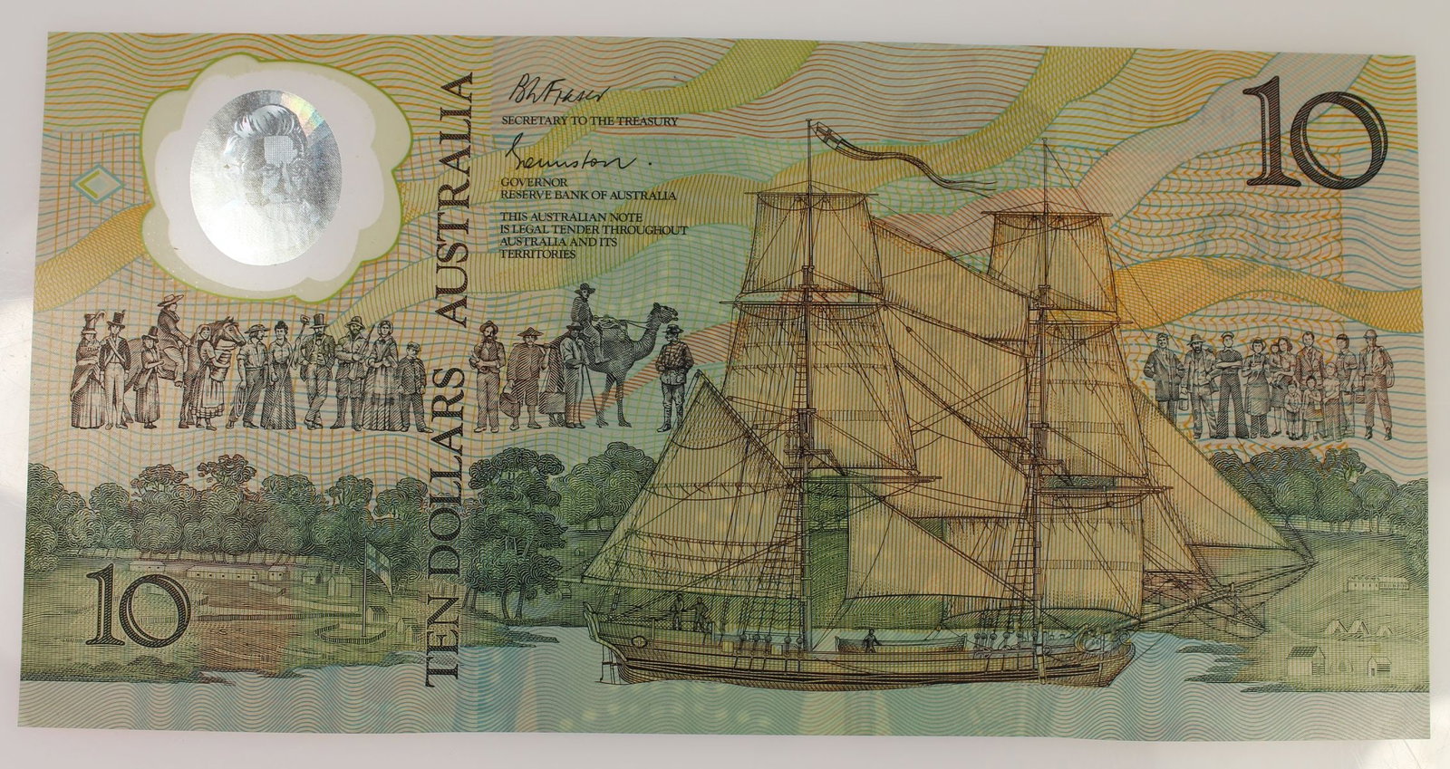 Australia 'Johnston - Fraser' First issue 'Bicentennial' Polymer $10, Uncirculated - 2