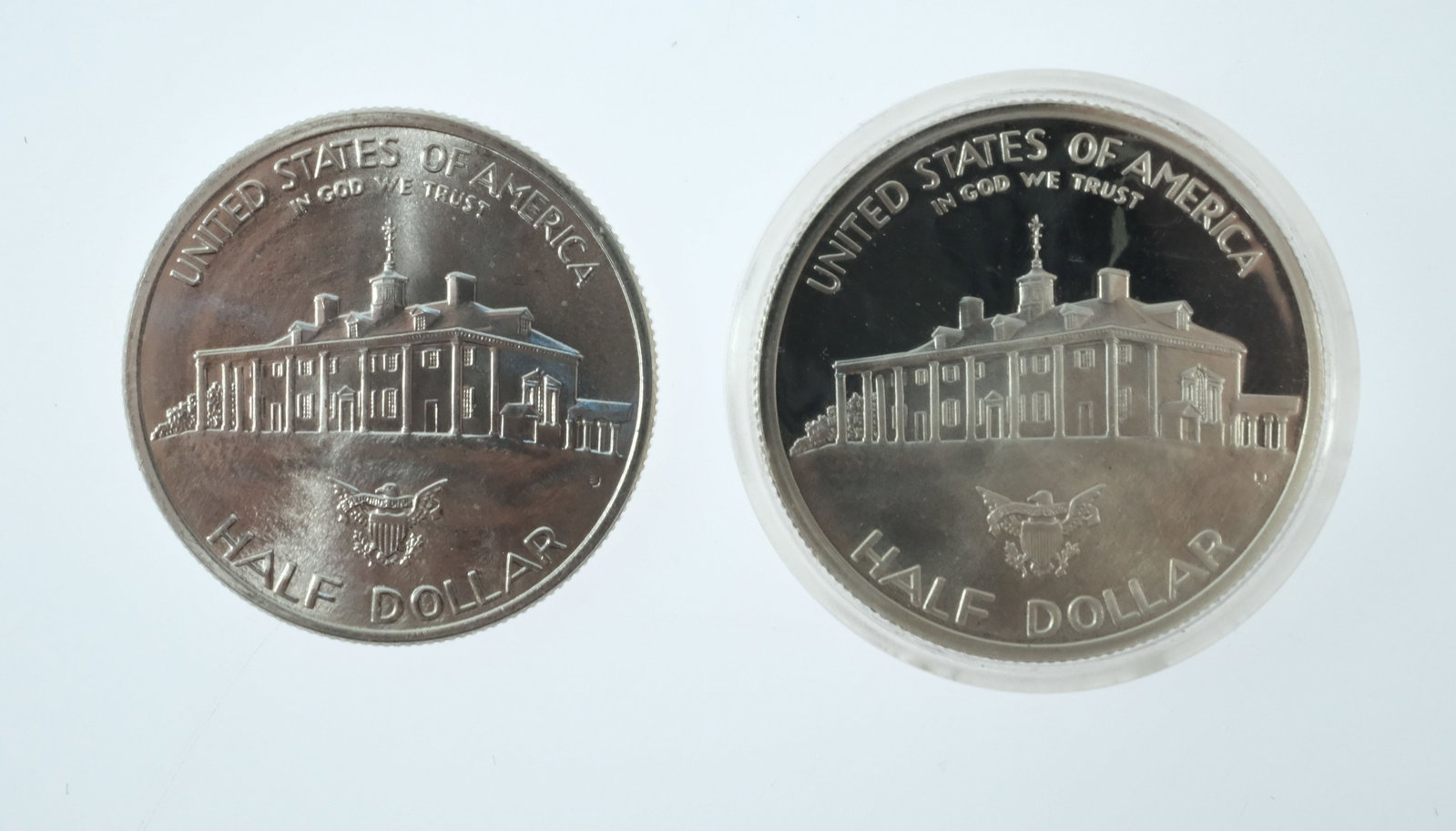 USA 1982 Silver (900) 'Washington' Half Dollar Proof & Mint Pair, FDC & Uncirculated - 2