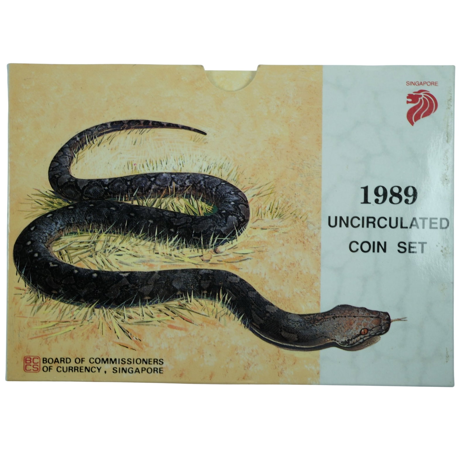 Singapore 1989 "Year of the Snake' Mint Set (6 Coins),Unc: .