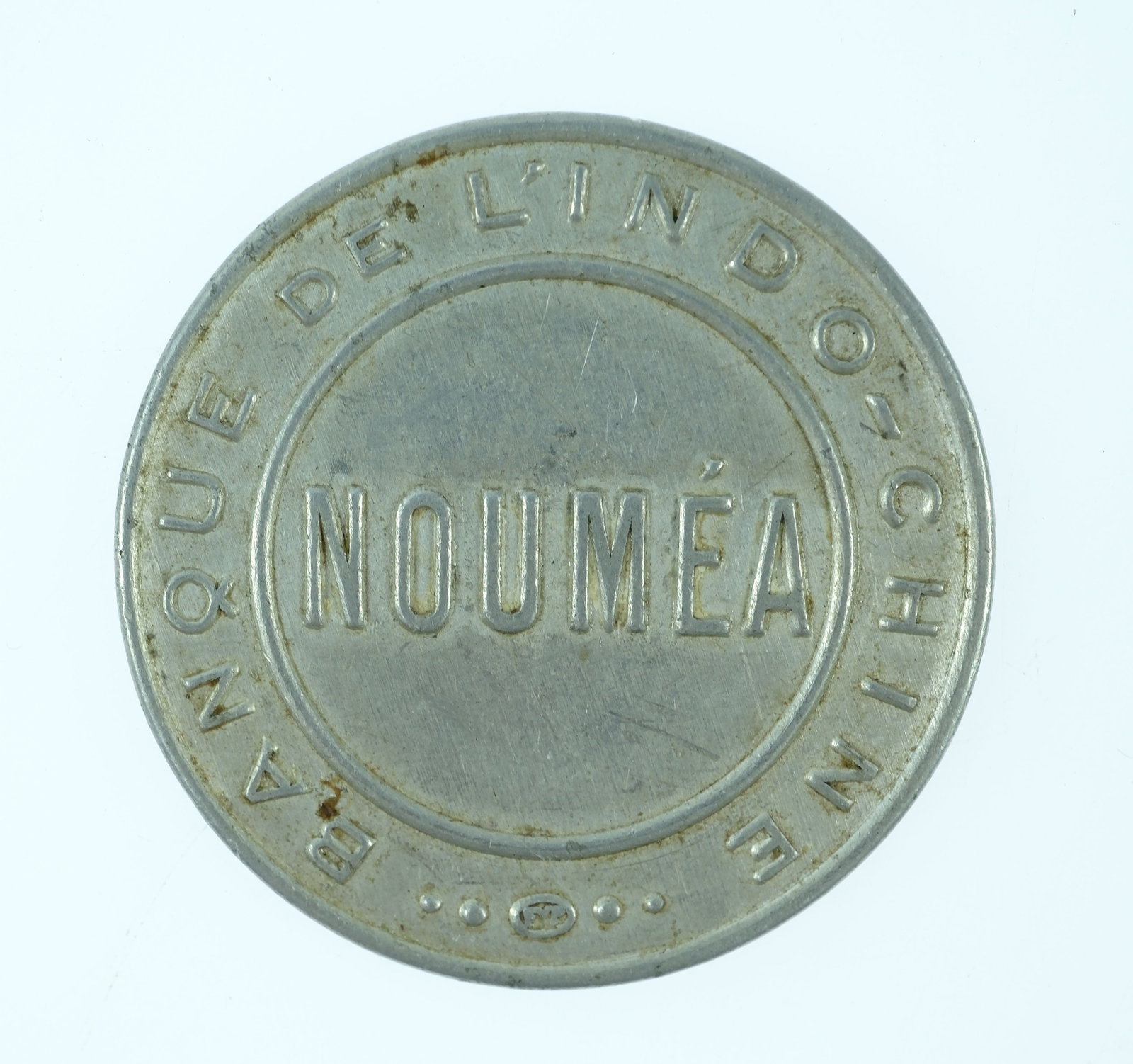 New Caledonia 1920 - 23 'Emergency' issue 25 Centimes (encapsulated Postage Stamp), Uncirculated - 2