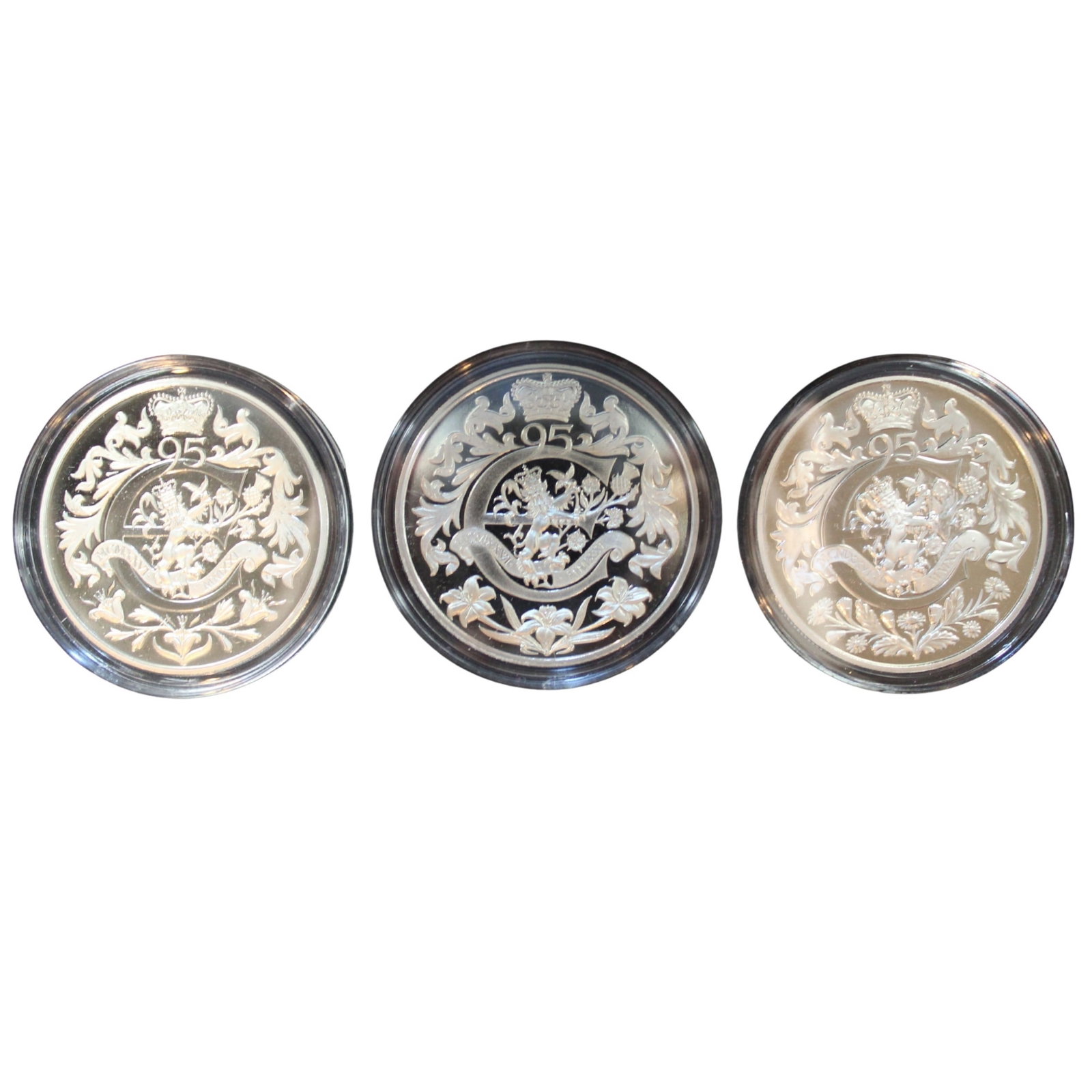 Jersey,Guernsey & Isle of Man 2021 'QEII 75th Birthday' Proof Cu-Ni £5, FDC (Set of 3): Mintage 84/2,021 Medium Coins, Monies & Stamps Exhibited Coins, UK