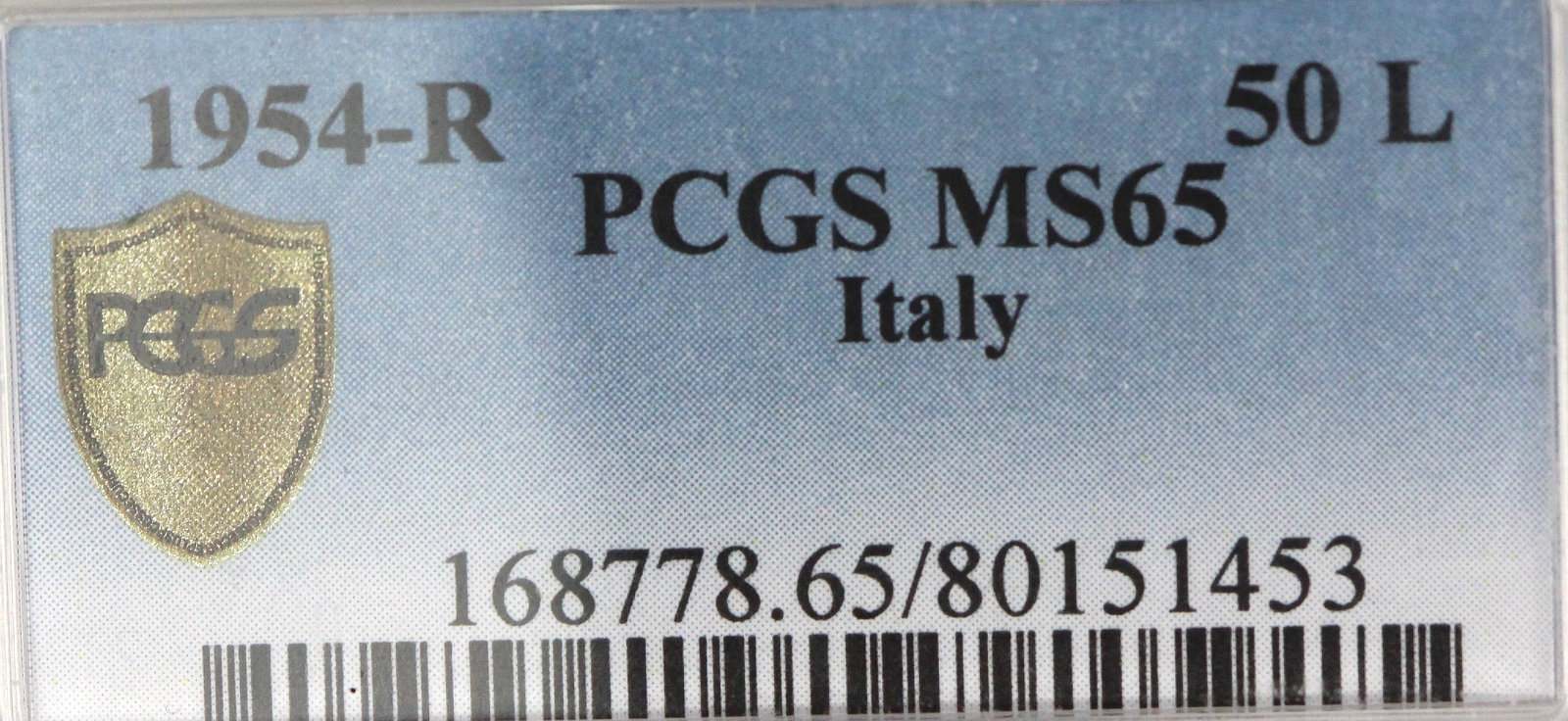 Italy 1954 R 50 Lira, PCGS MS65 (Pop 2 / Higher 1) - 3