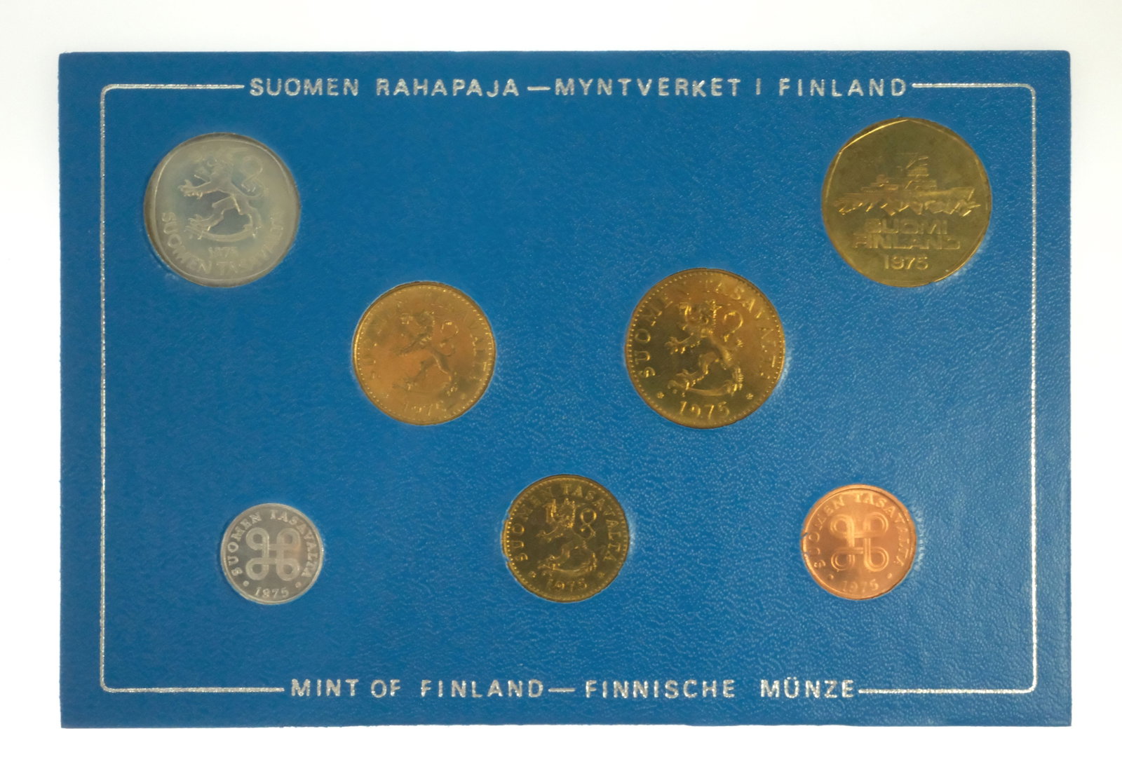 Finland 1975 Mint Set (7 Coins), Uncirculated - 2