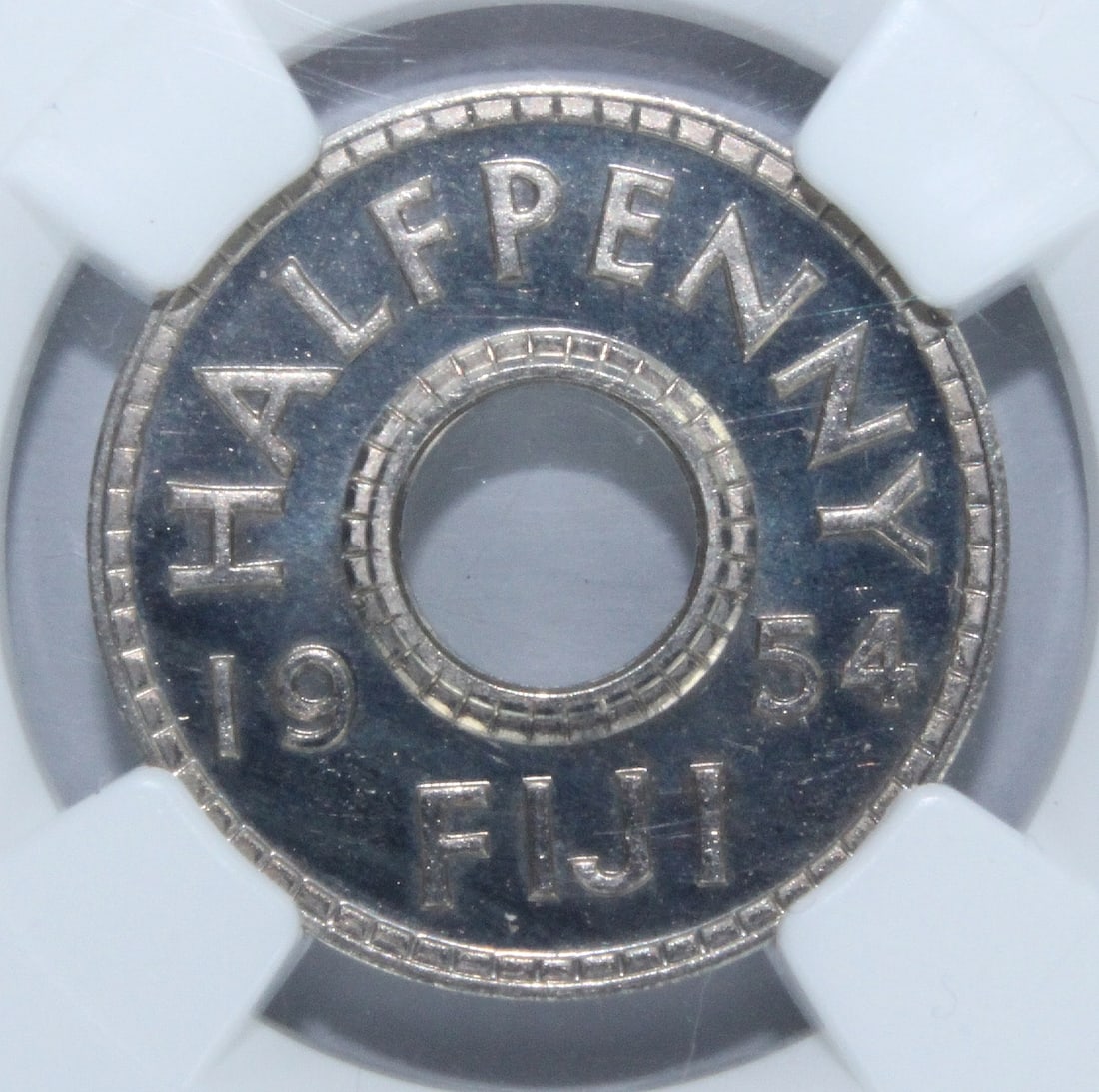 Fiji 1954 Cu-Ni Proof Halfpenny, NGC PF64 Cameo (1) (1 of 3)