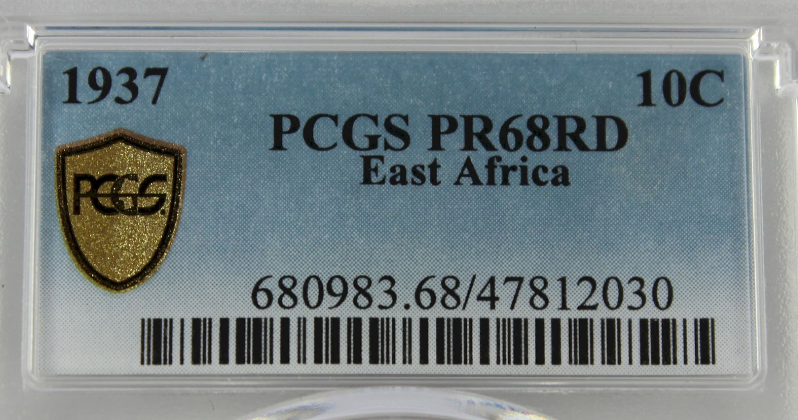 East Africa (British) 1937 (L) Proof Record Ten Cent, PCGS PR68 RD - Top of the Pops - 3