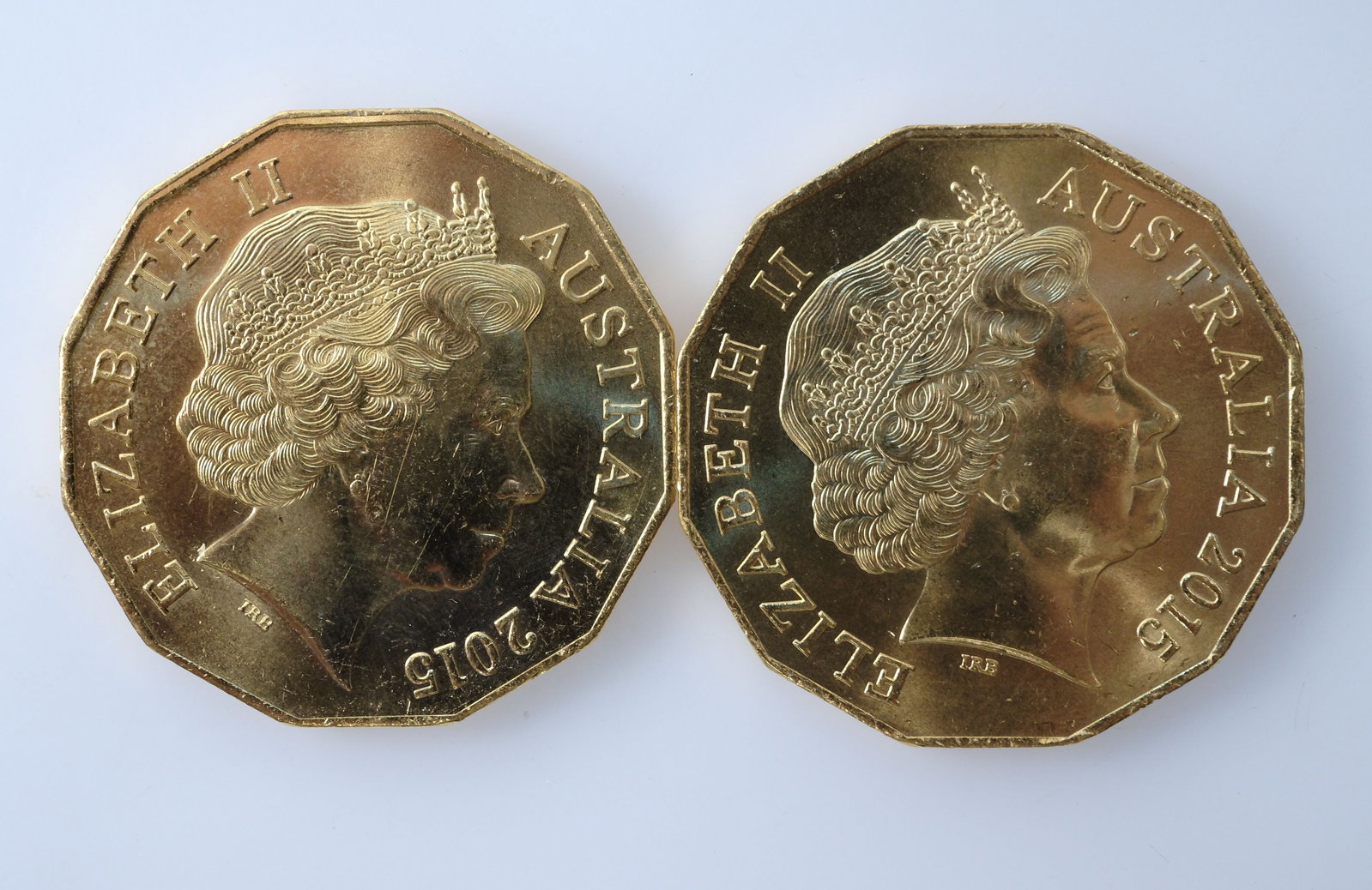 Australia 2015 'Coat of Arms' Gilt 50c Coins, Uncirculated (2) - 2