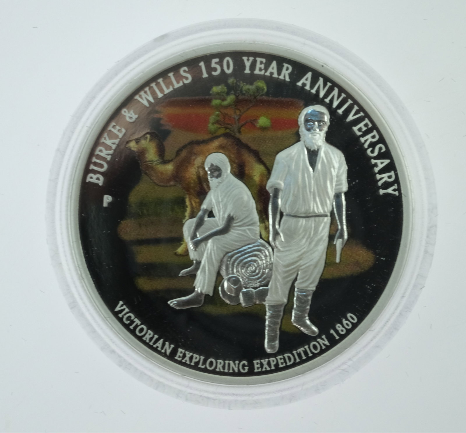 Australia 2010 'Burke & Wills' Coloured Proof Silver (999) $1, FDC (1 of 5)