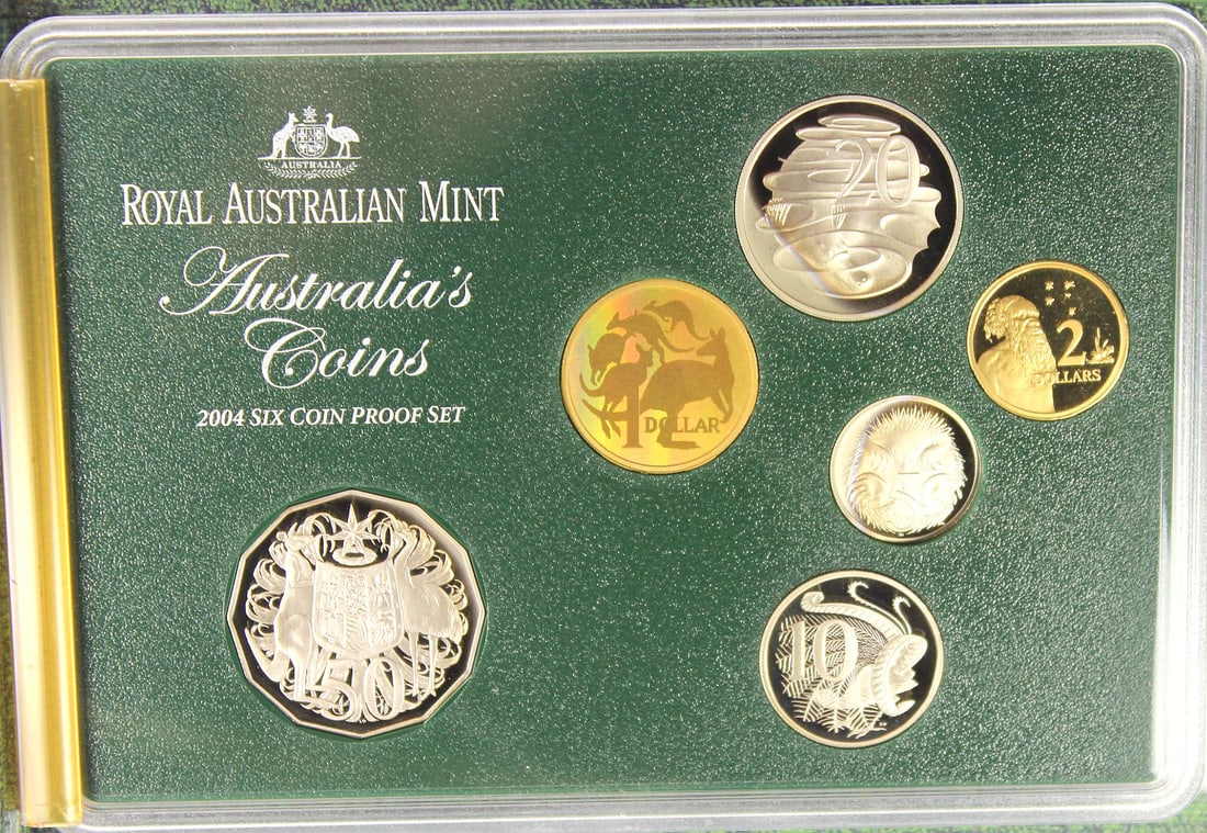 Australia 2004 Proof Set, FDC (6 coins) - 2