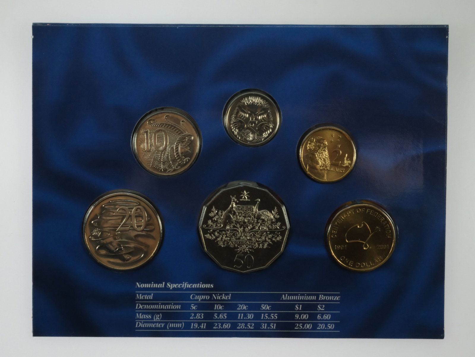 Australia 2001 'Federation' Mint Set, Uncirculated (6 Coins) - 2