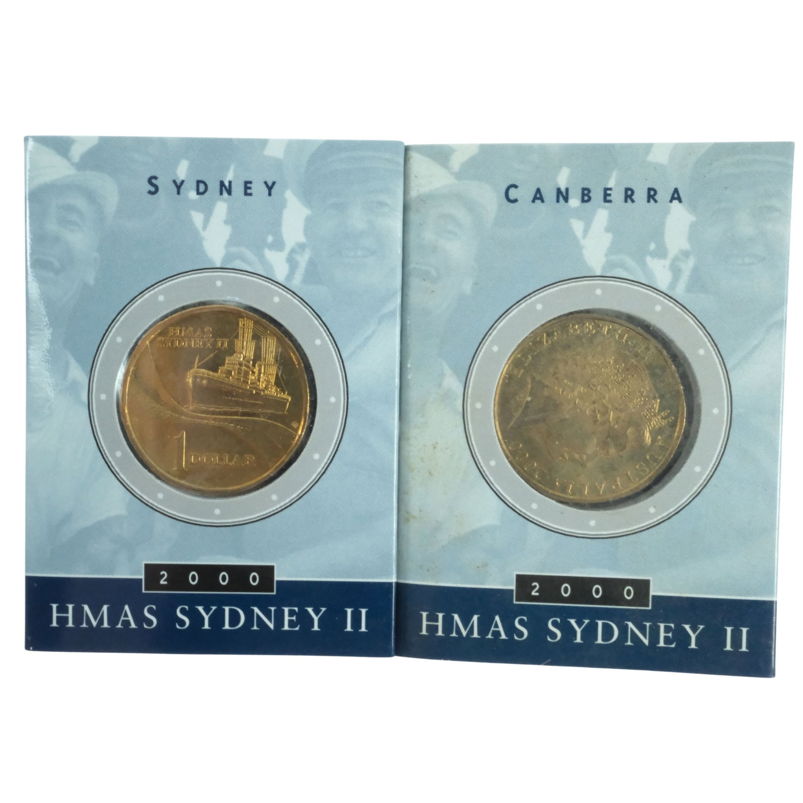 Australia 2000 'HMAS Sydney' C & S Mintmark Al-Br $1's, Uncirculated (2) (1 of 5)