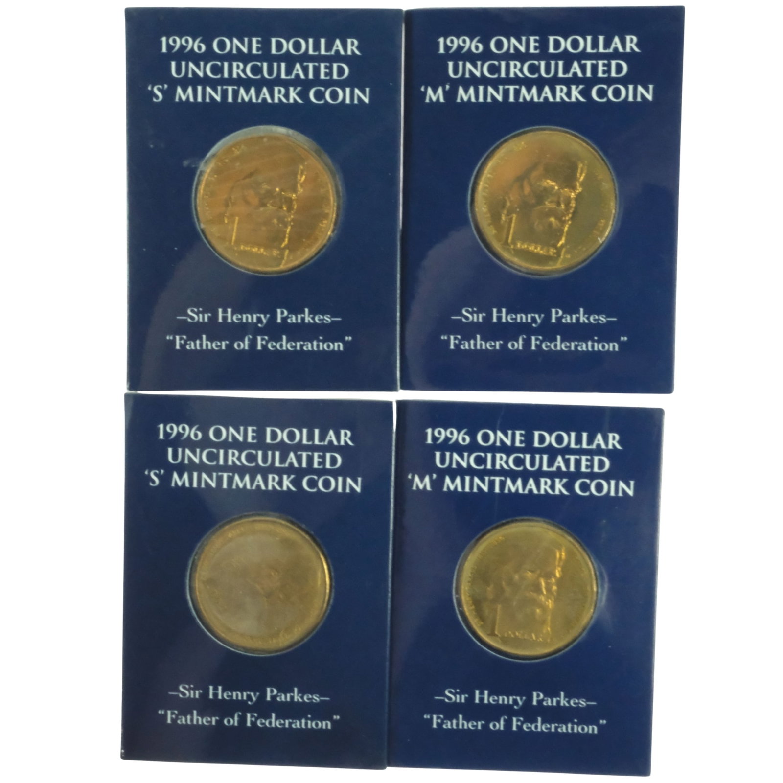 Australia 1996 'Henry Parkes' Al-Br $1's, Uncirculated (4) (1 of 3)