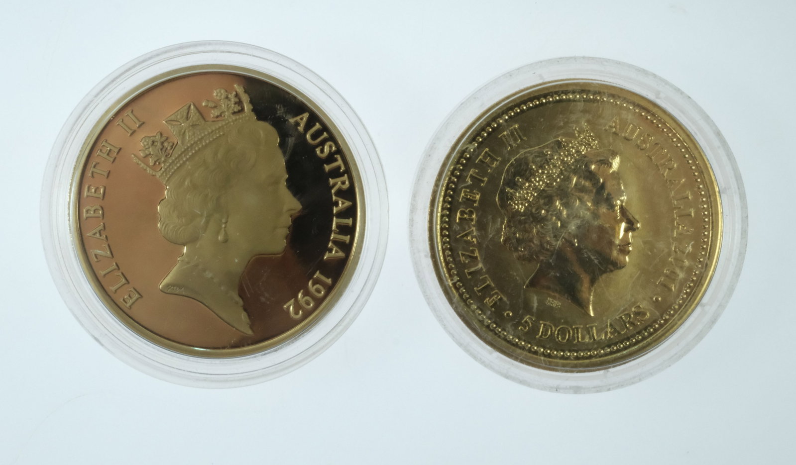 Australia 1992 'Space' Proof $5 & 2001 'Bradman' $5, FDC & Uncirculated (2 coins) - 2