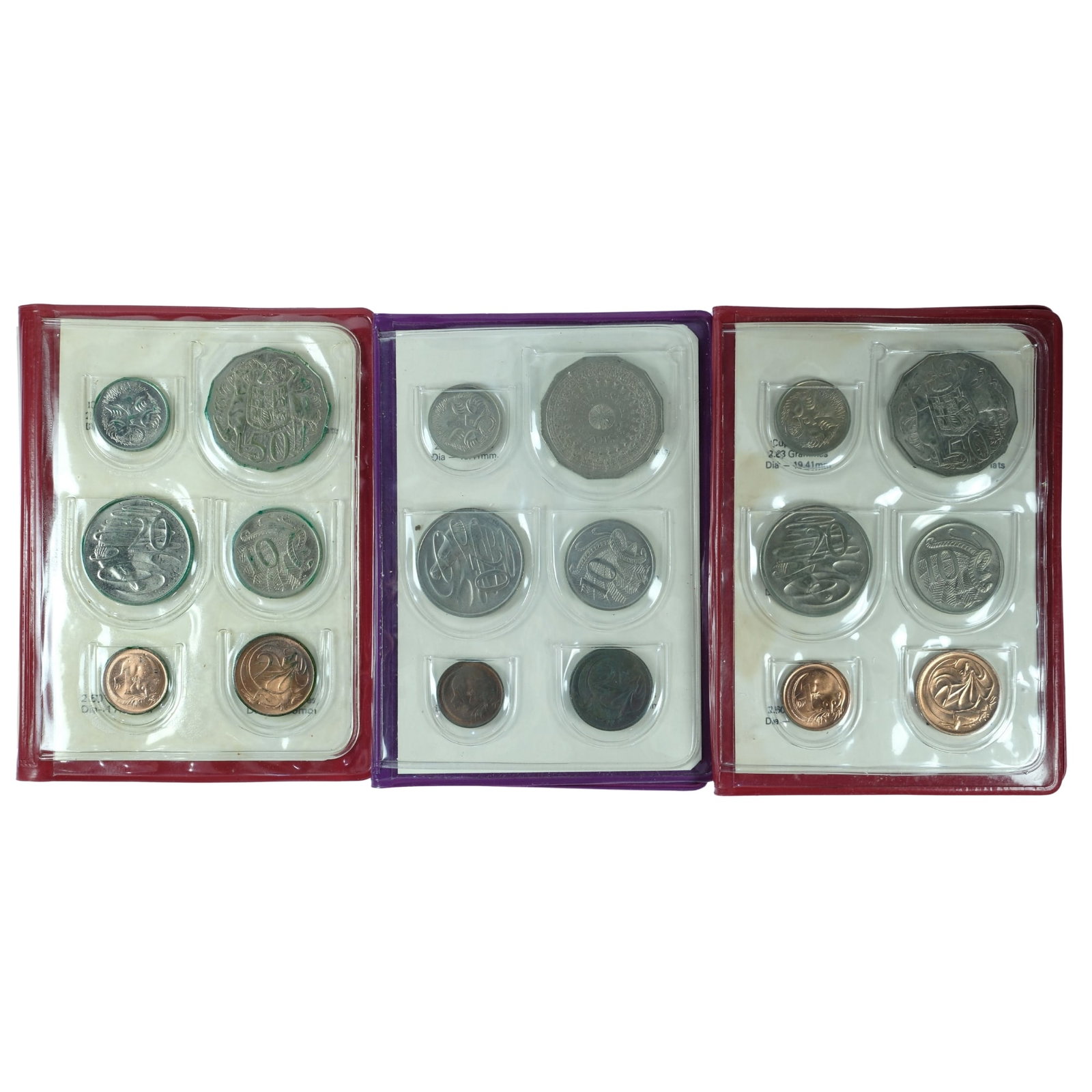 Australia 1976, 1977 & 1978 Mint Sets (3), Uncirculated (1 of 2)