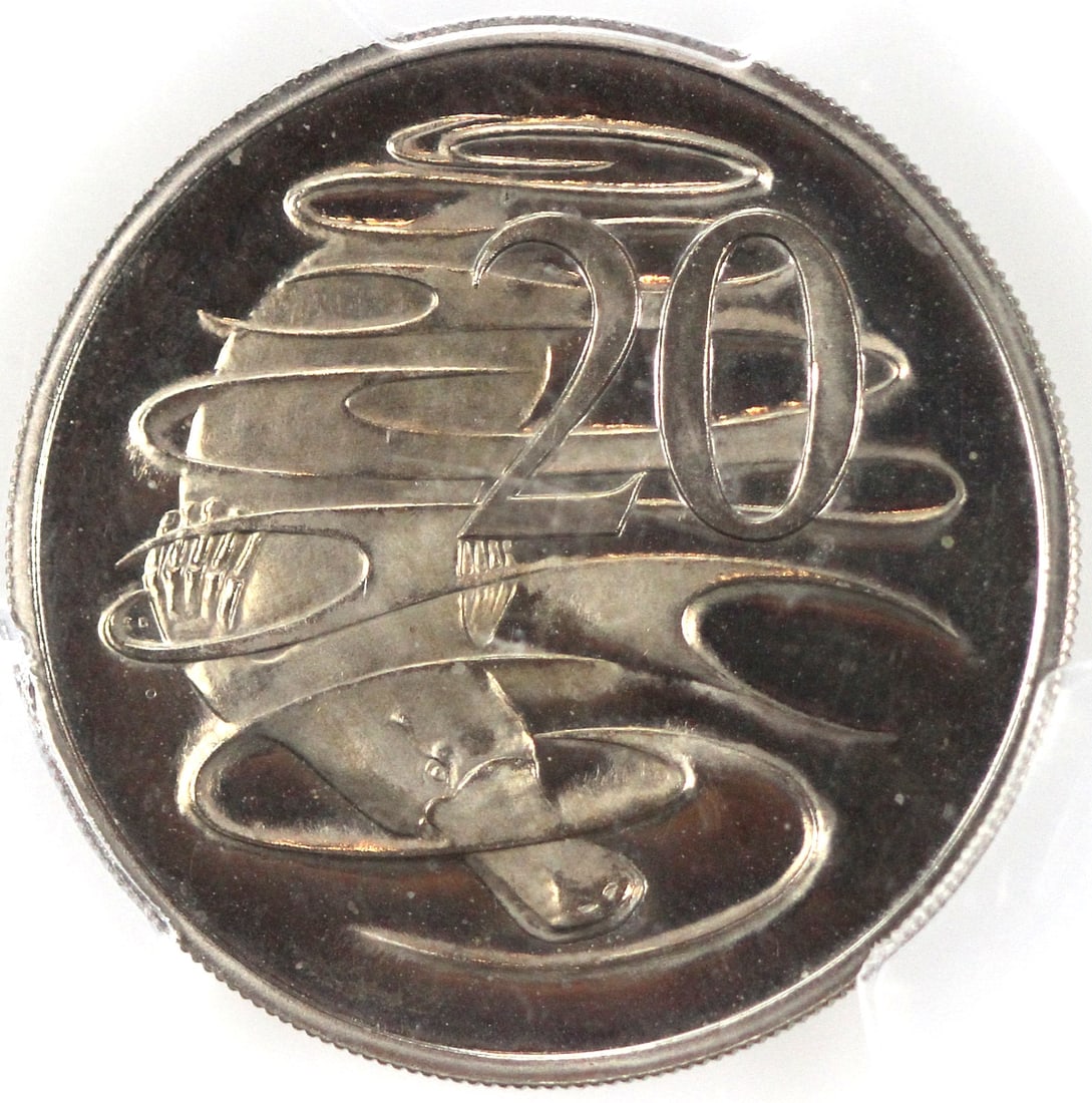 Australia 1966 (L) 'London' Polished Proof Twenty Cents, PCGS PR63 CAM - 2