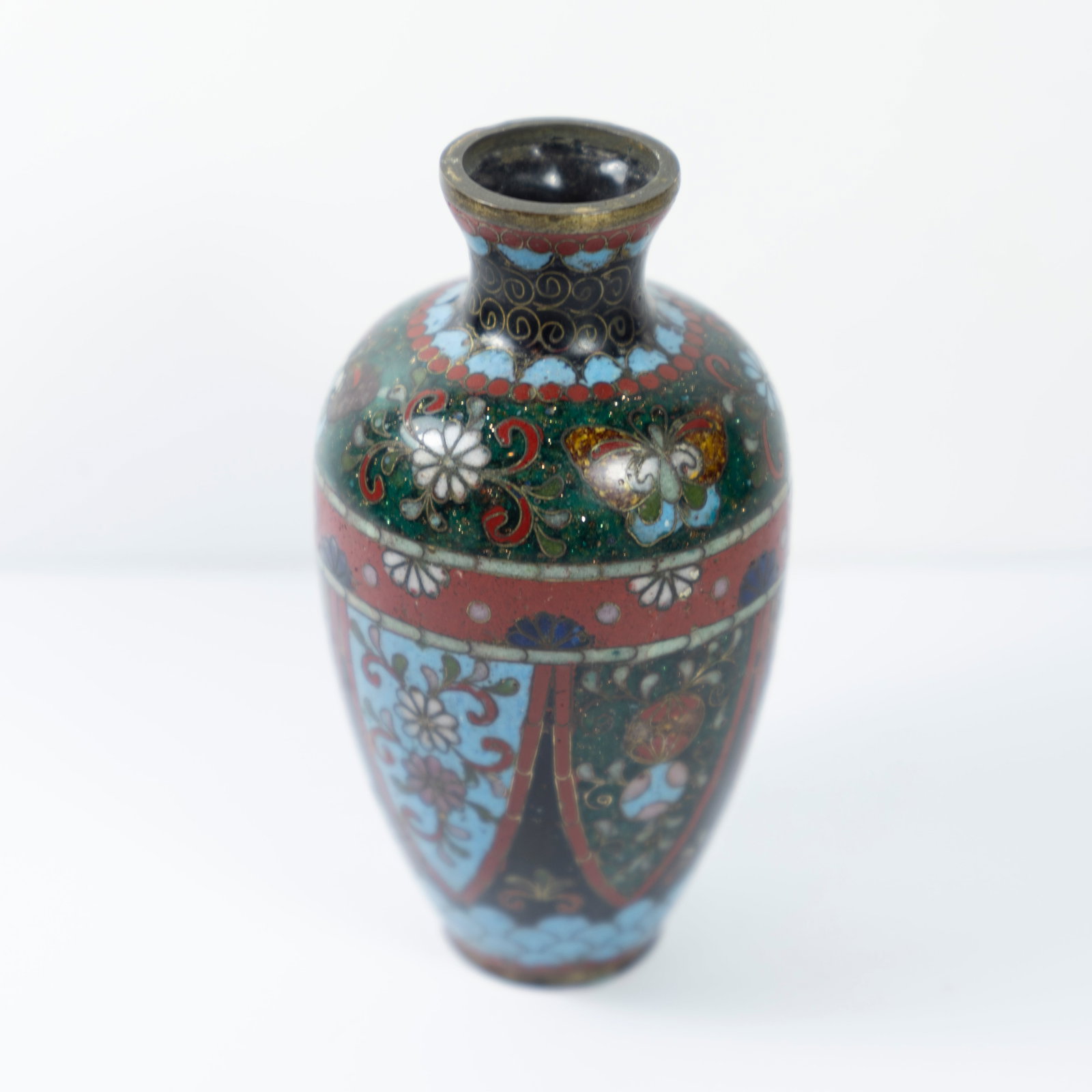 Small Japanese Cloisonne Vase Antique - 3