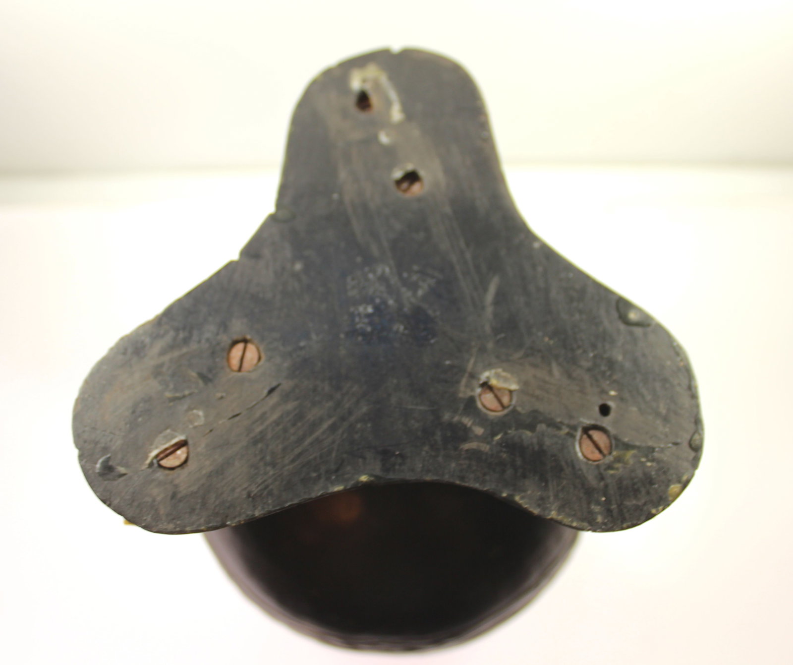 Hand-carved Coconut Bowl atop Teak Elephant Stand - 5