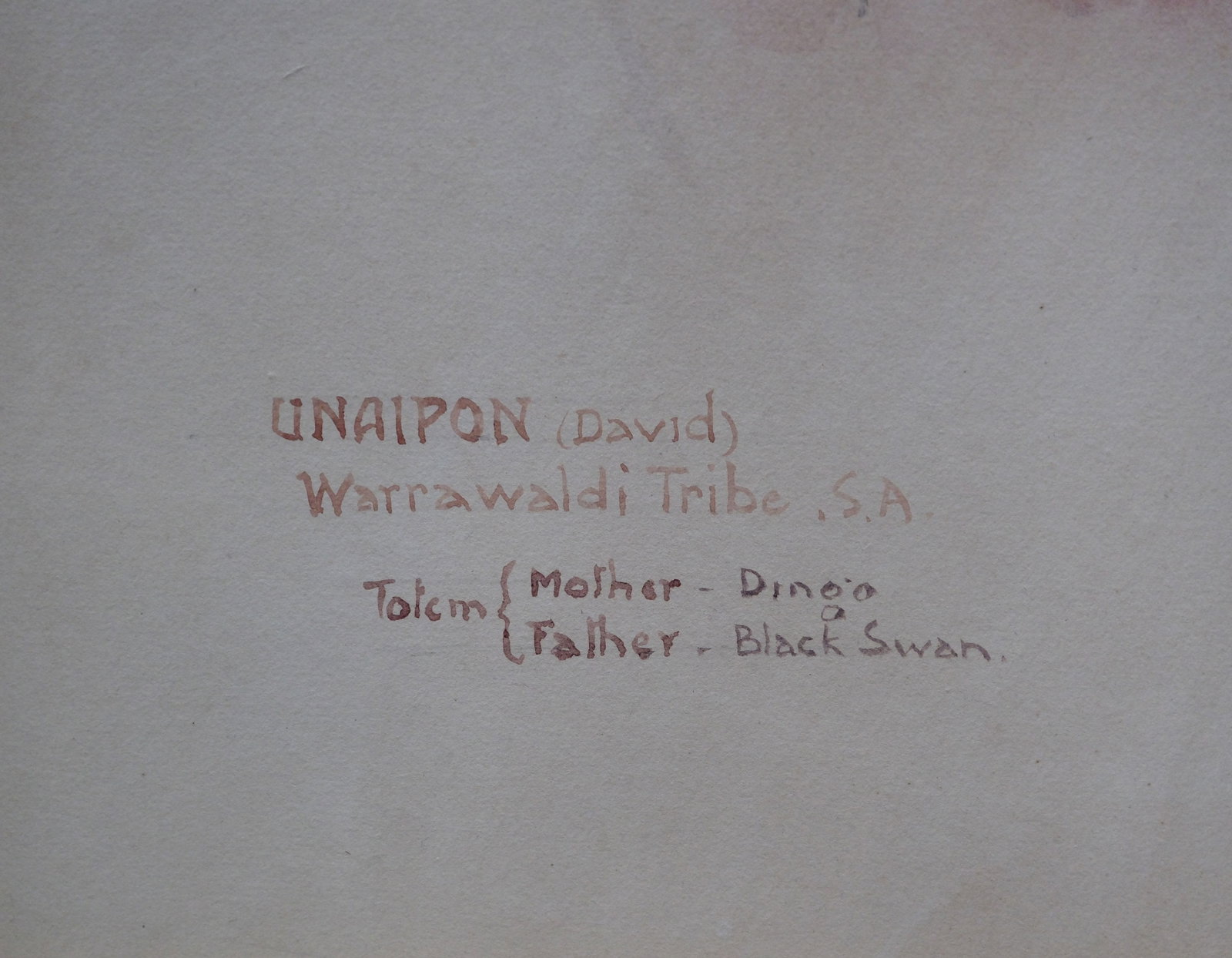 B.E. Minns (Australian 1864-1937) Watercolour of David Unaipon signed by the artist & dated 1925 - 2