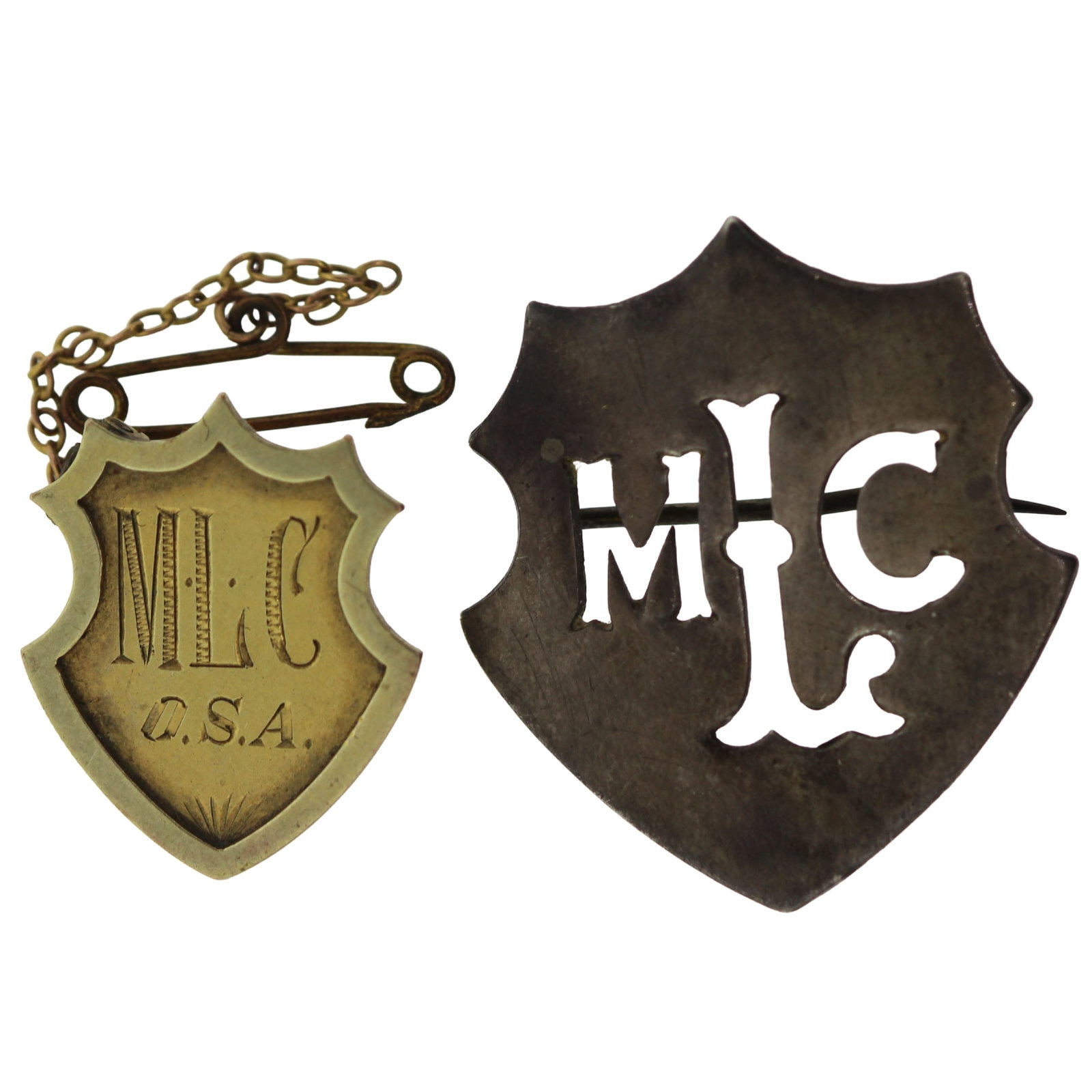 Vintage MLC Old Students Assoc Badge in Sterling Silver with 9ct Gold Pin, Australian School Piece (1 of 2)