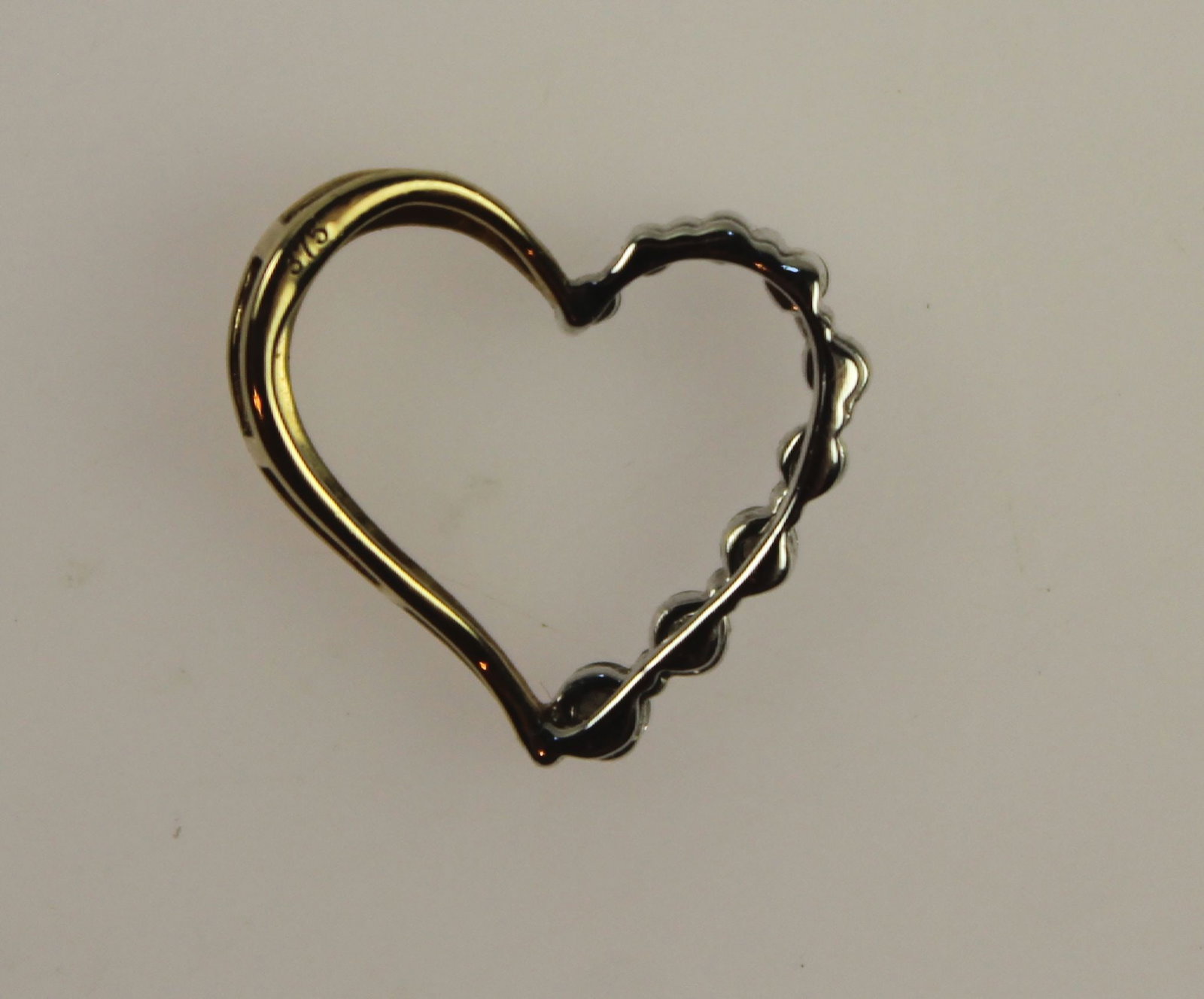 Diamond Heart Pendant in 9ct Yellow Gold - 2