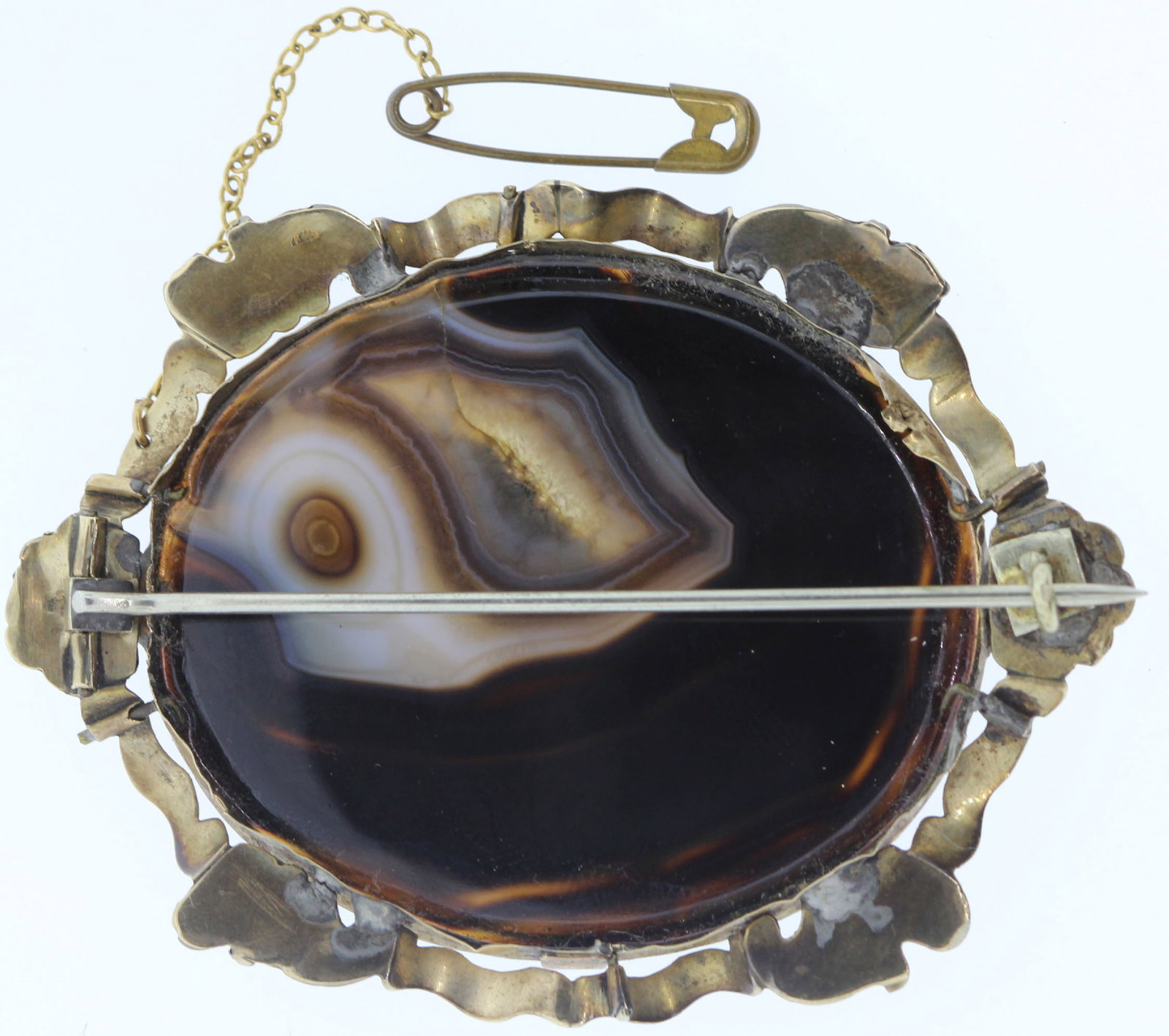 Antique Agate Brooch in 9ct surround - 2