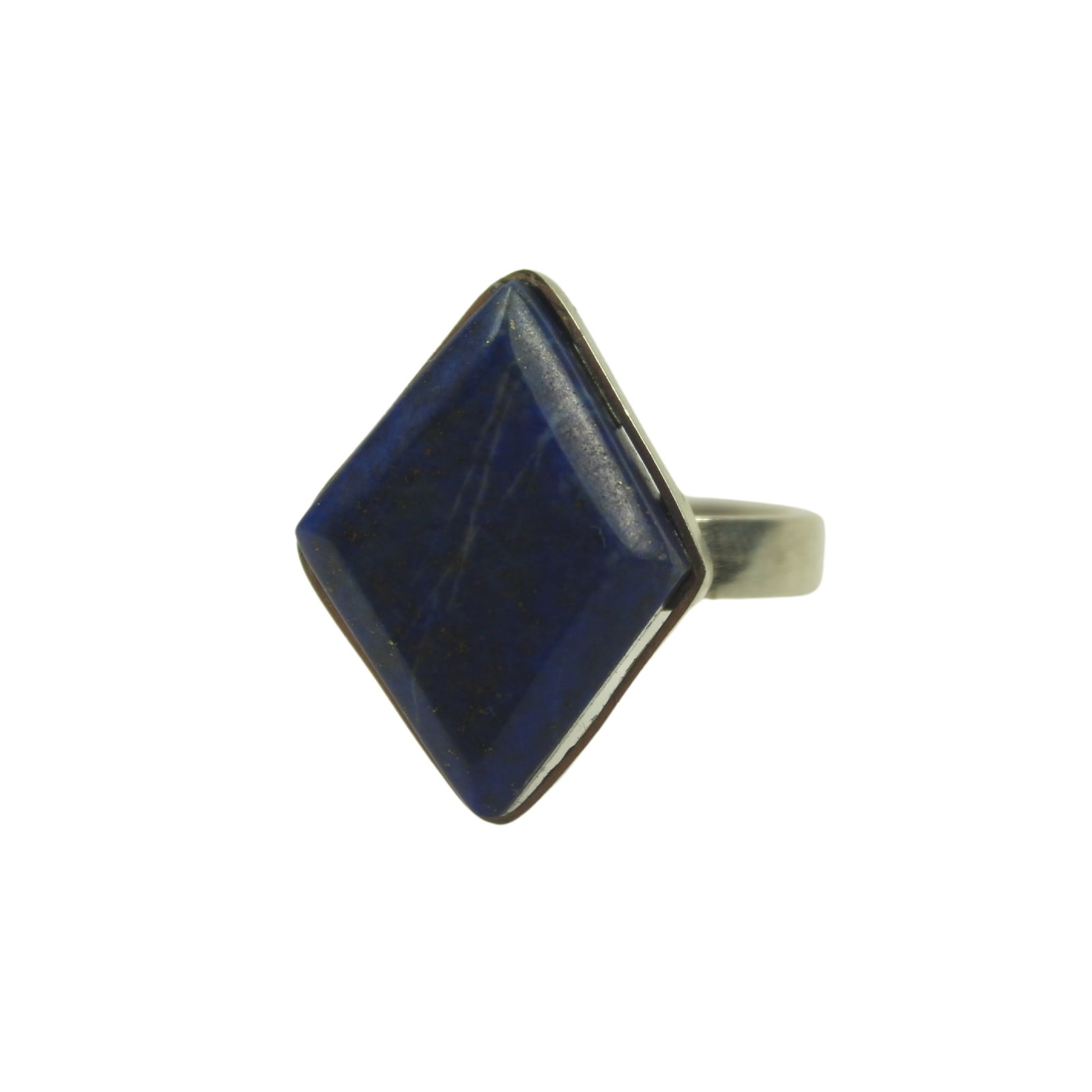Lapis Lazuli Ring In Sterling (925) Silver: . Size Size R Medium Rings