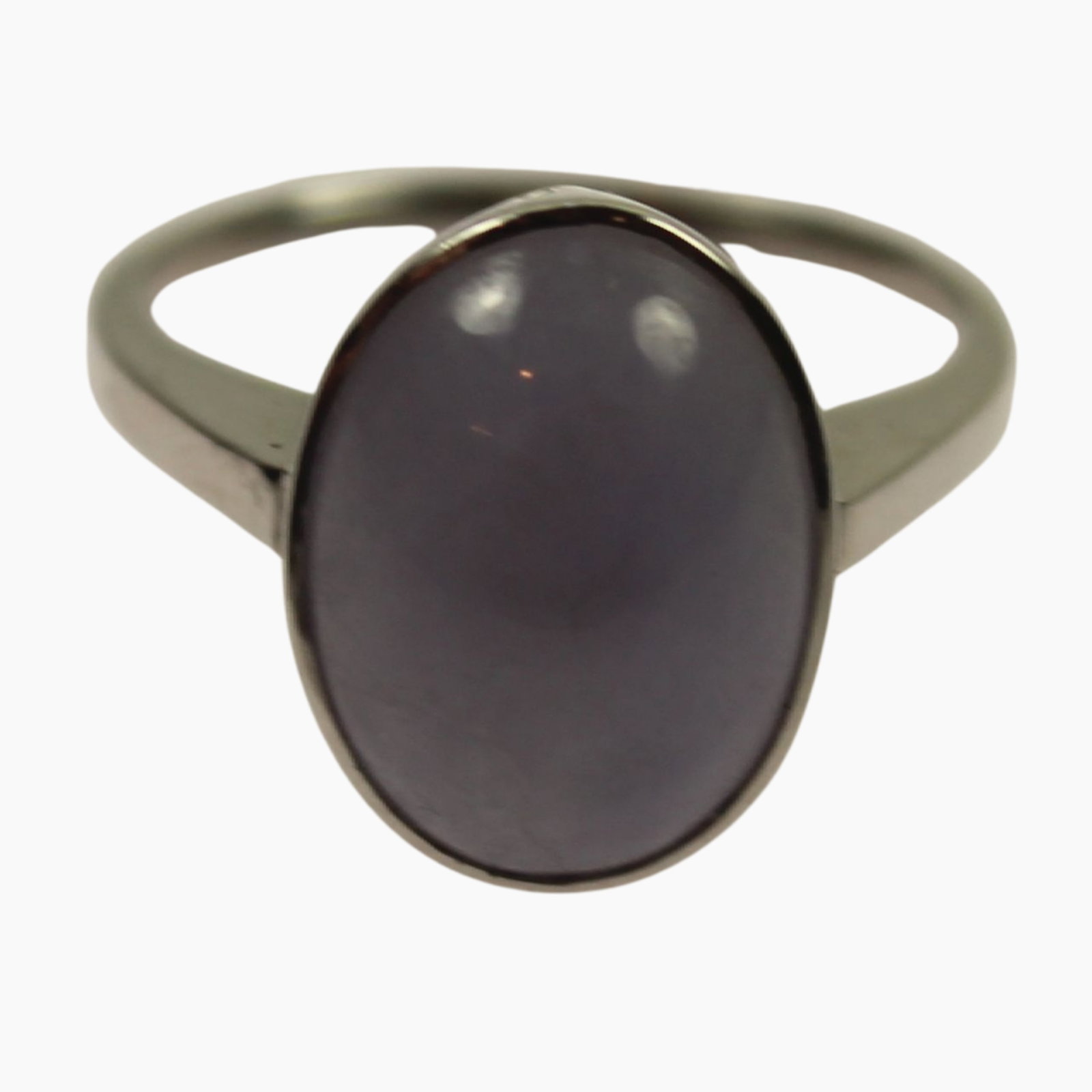 Lavender Jade Ring in 9ct White Gold - 2