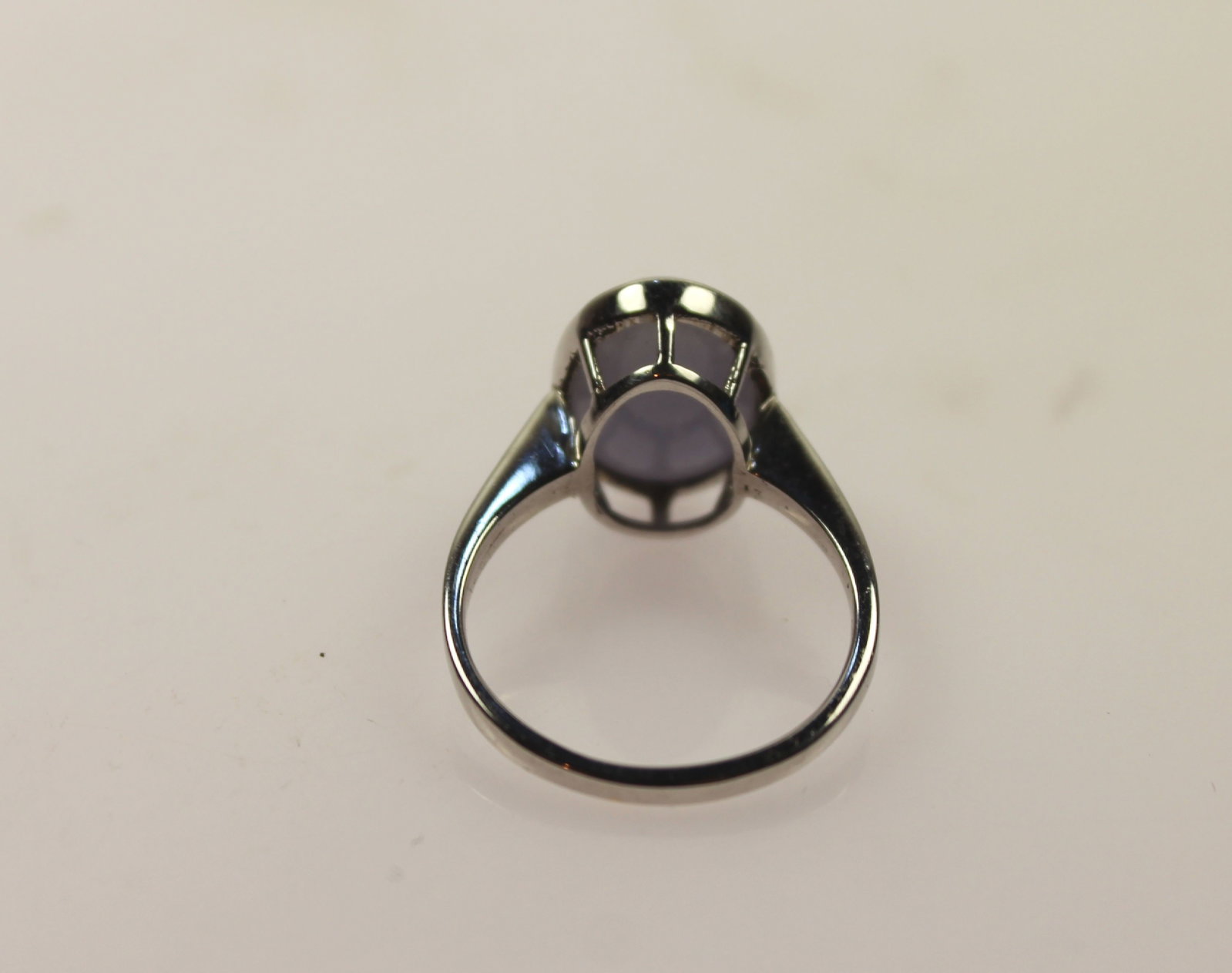 Lavender Jade Ring in 9ct White Gold - 3