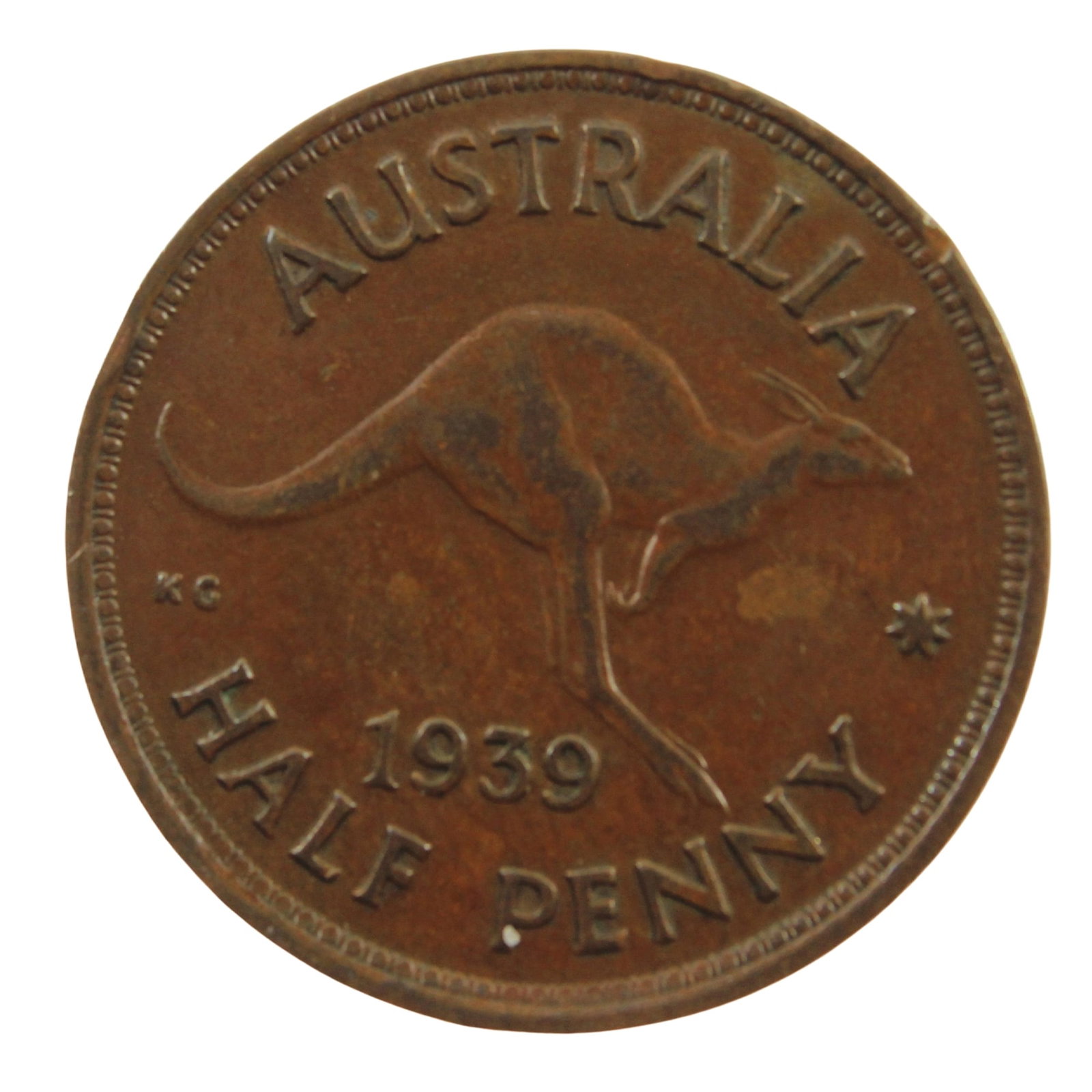 Australia 1939 Roo 1/2d, about Uncirculated BN: Key date Medium Coins, Monies & Stamps Exhibited Coins, Australia & New Zealand
