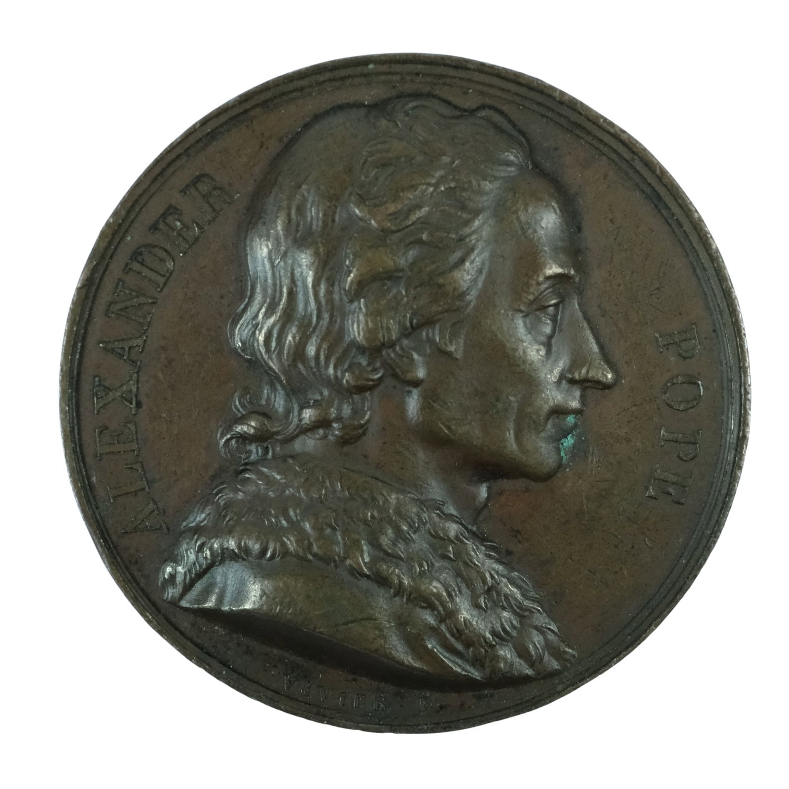 France Bronze Medal of English Poet 'Alexander Pope', about Uncirculated: From the Durand's Series Numismatica stuck in 1818