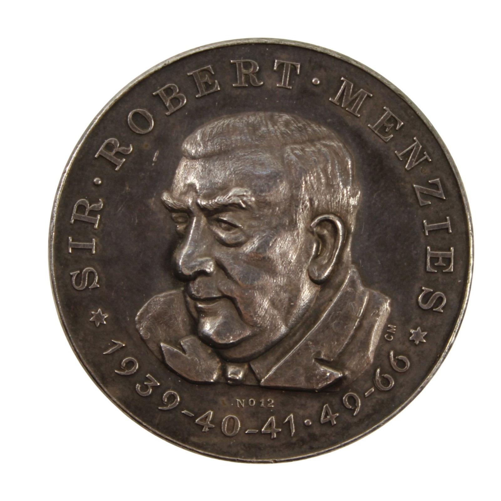 Australian Coin Association Silver (925) Medal of Sir Robert Menzies.: Mintage 100. Menzies was the Australian Prime Minister from 1939-40-41, & 1949-1966 Size Diameter 35mm Medium Coins, Monies & Stamps