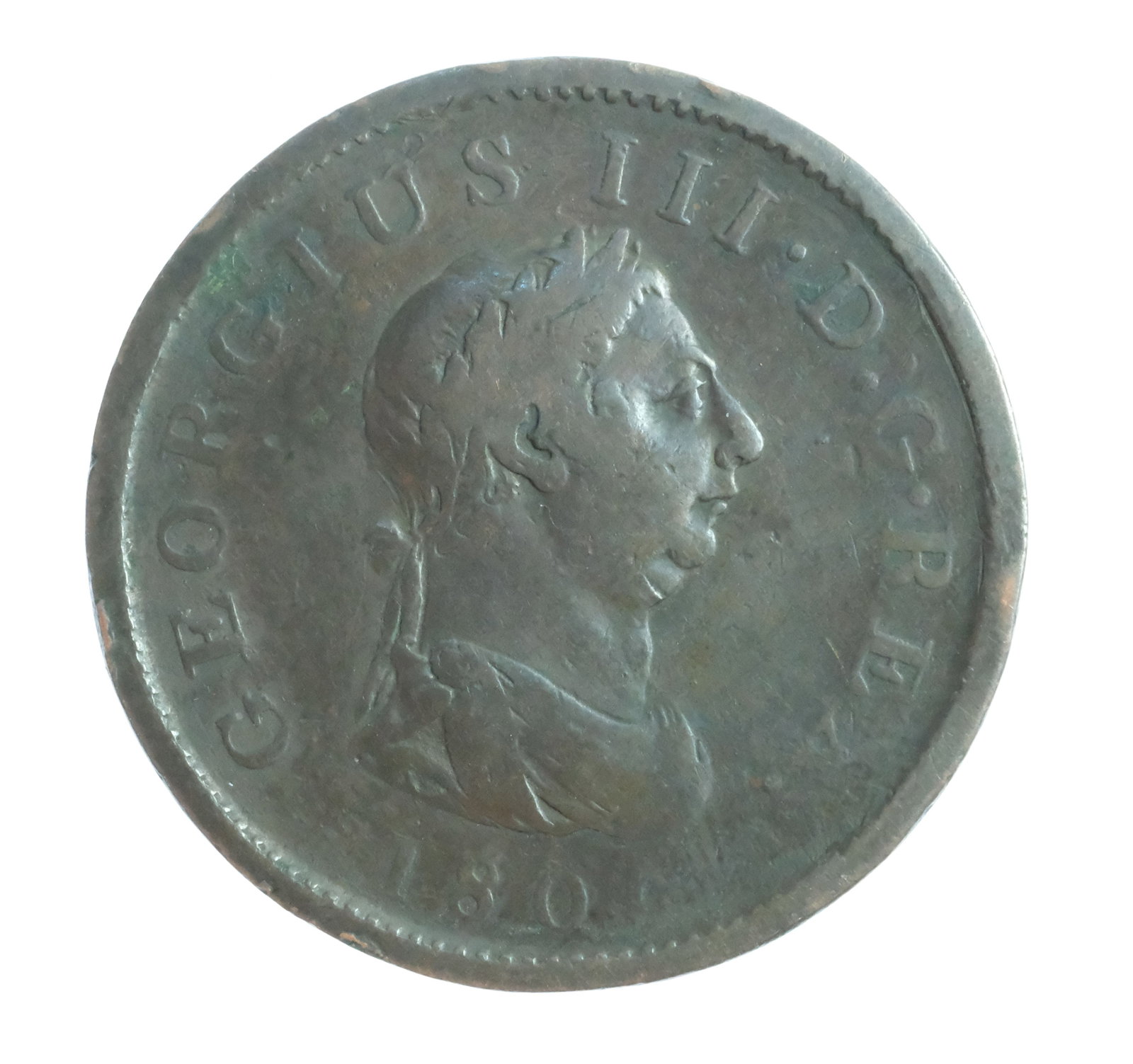 Australia c. 1830 Convict Love Token - Jane Winter (Age 26) lightly engraved on 1806 1d - 2