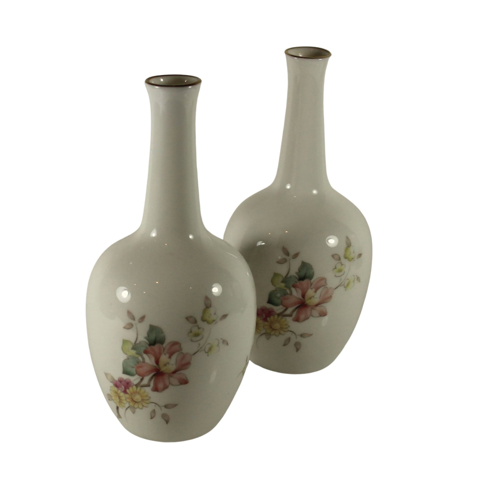 Royal Doulton Porcelain Vases (Matching Pair): . Size Stands 14cm